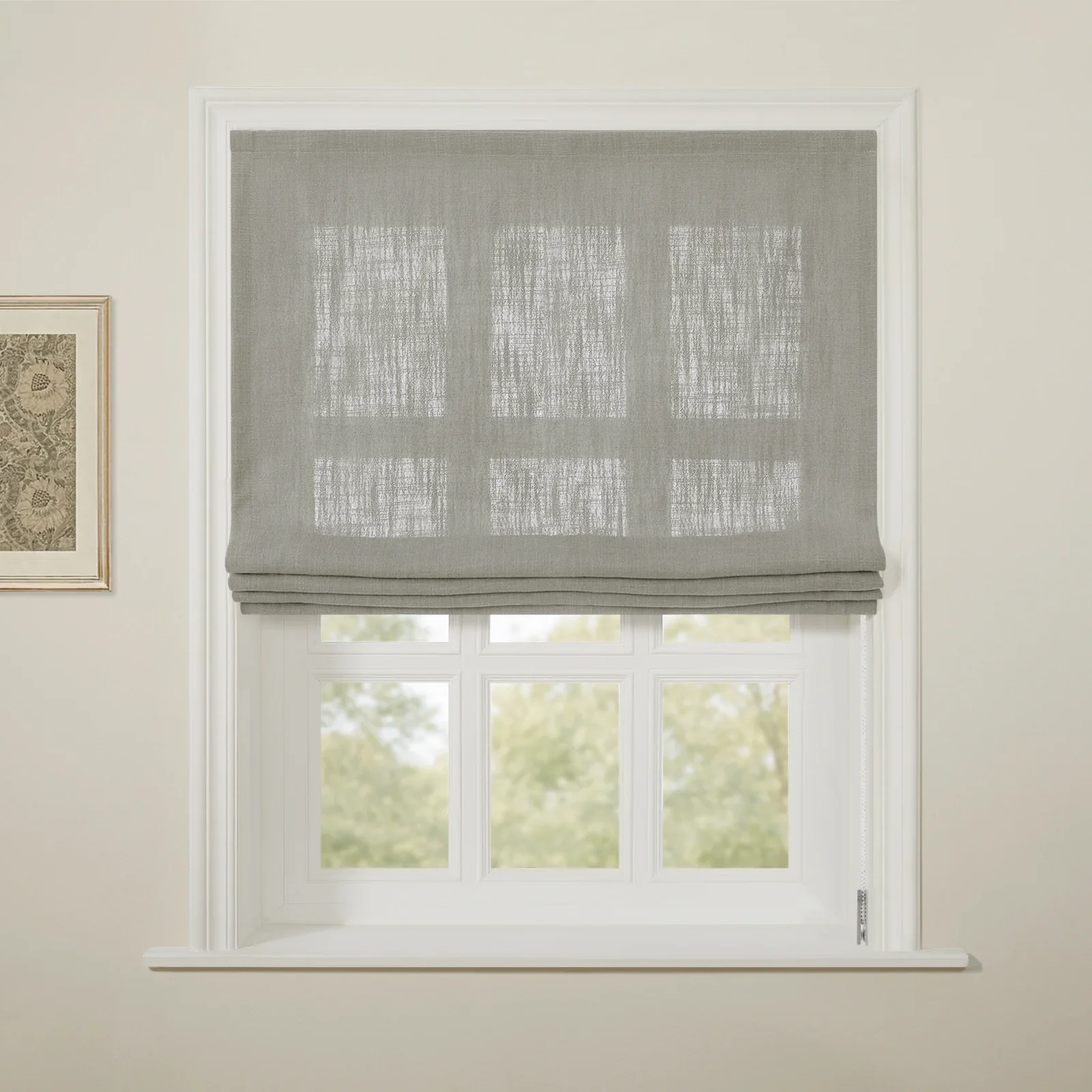 Liz Linen Flat Roman Shade Cord Lift - Image 51