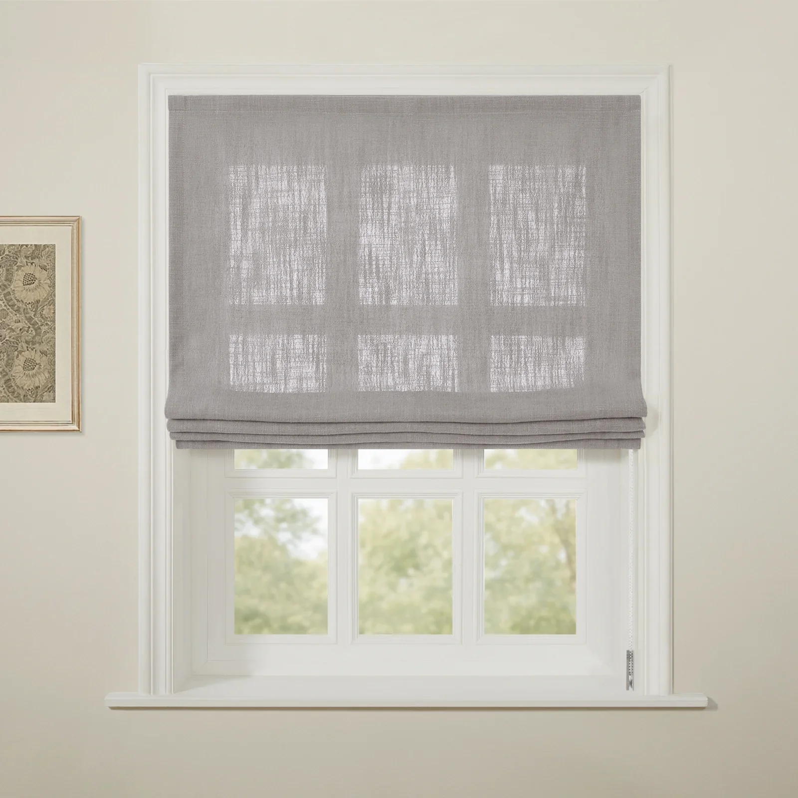 Liz Linen Flat Roman Shade Cord Lift - Image 55