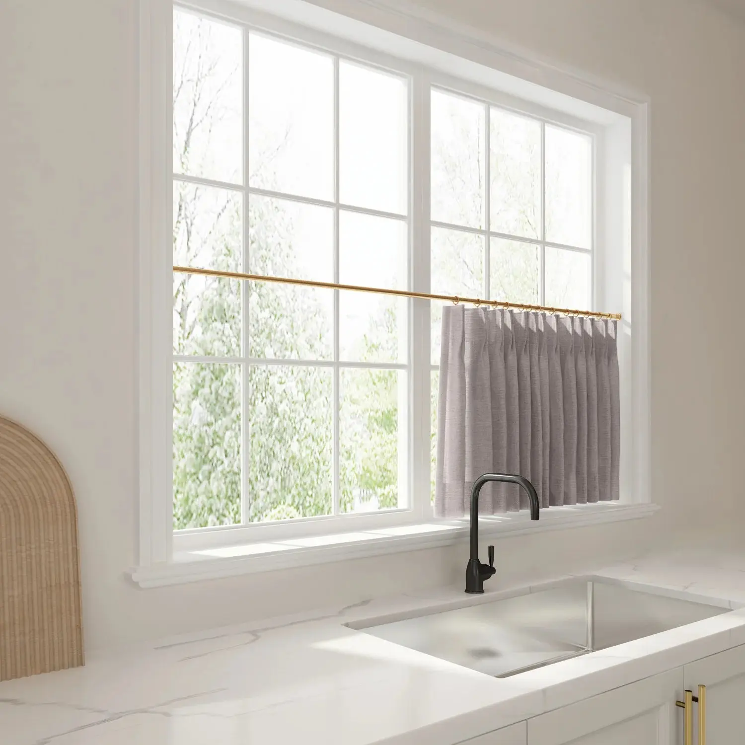 Liz Linen Pleated Cafe Curtains - Image 103