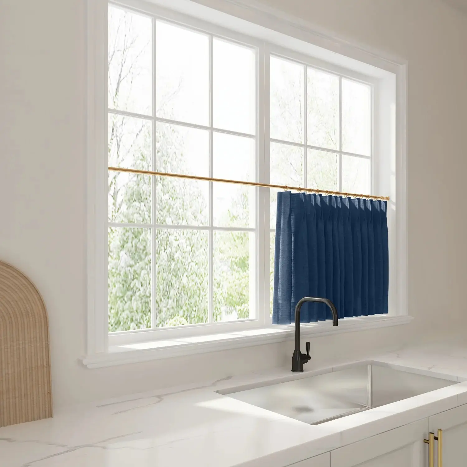 Liz Linen Pleated Cafe Curtains - Image 107