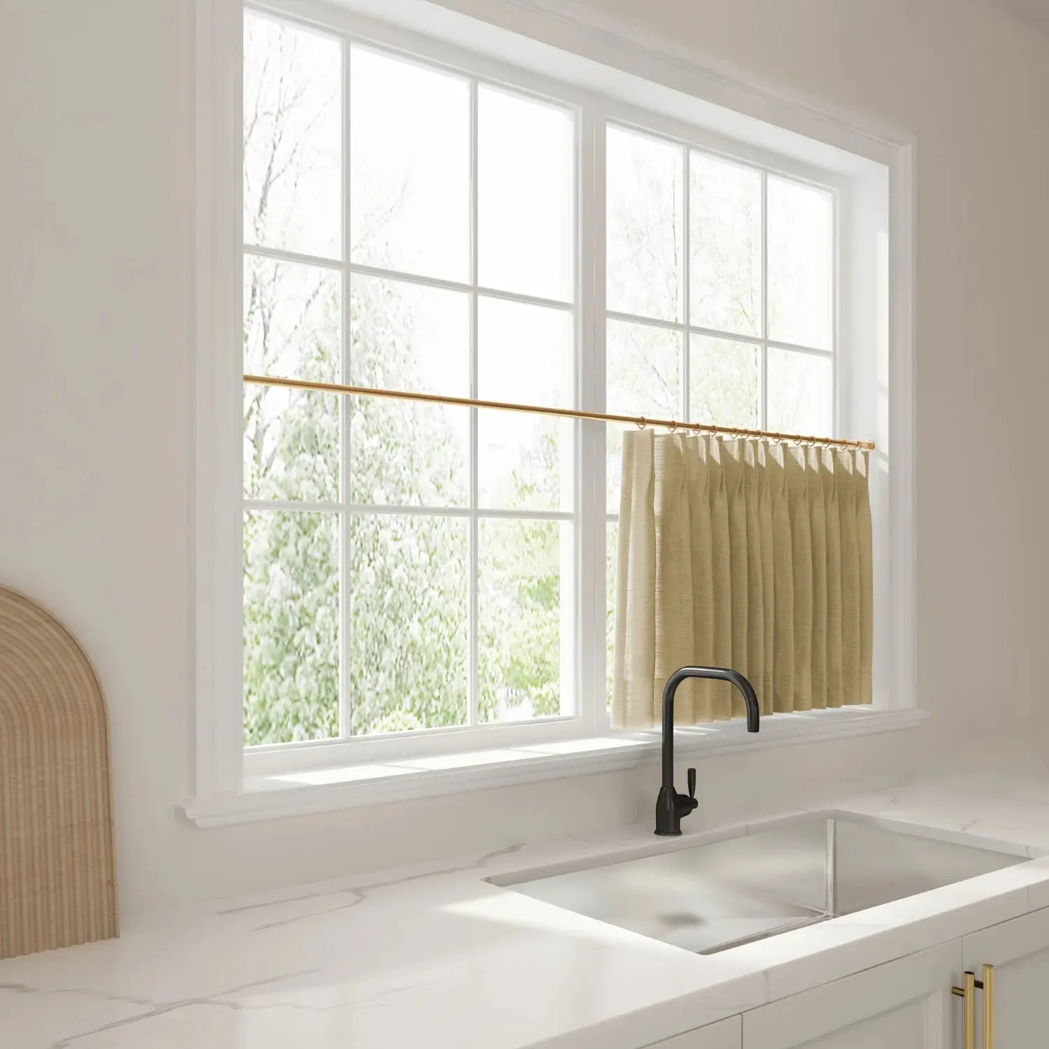 Liz Linen Pleated Cafe Curtains - Image 118