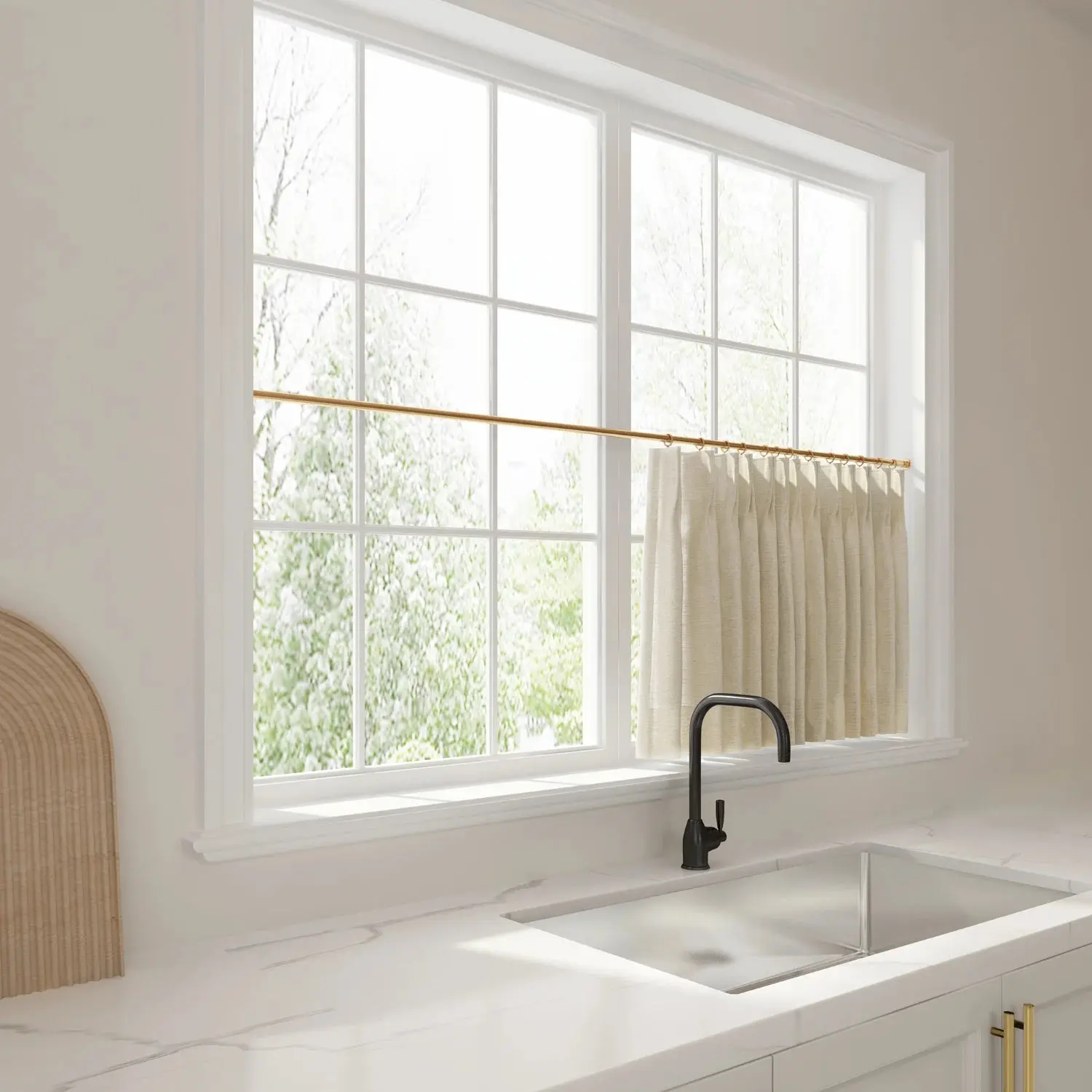 Liz Linen Pleated Cafe Curtains - Image 121
