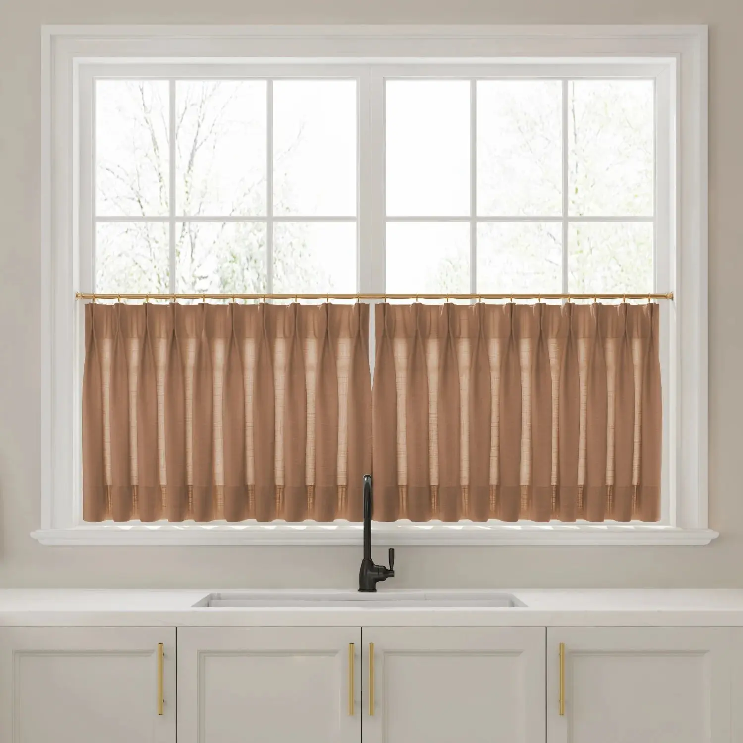 Liz Linen Pleated Cafe Curtains - Image 20