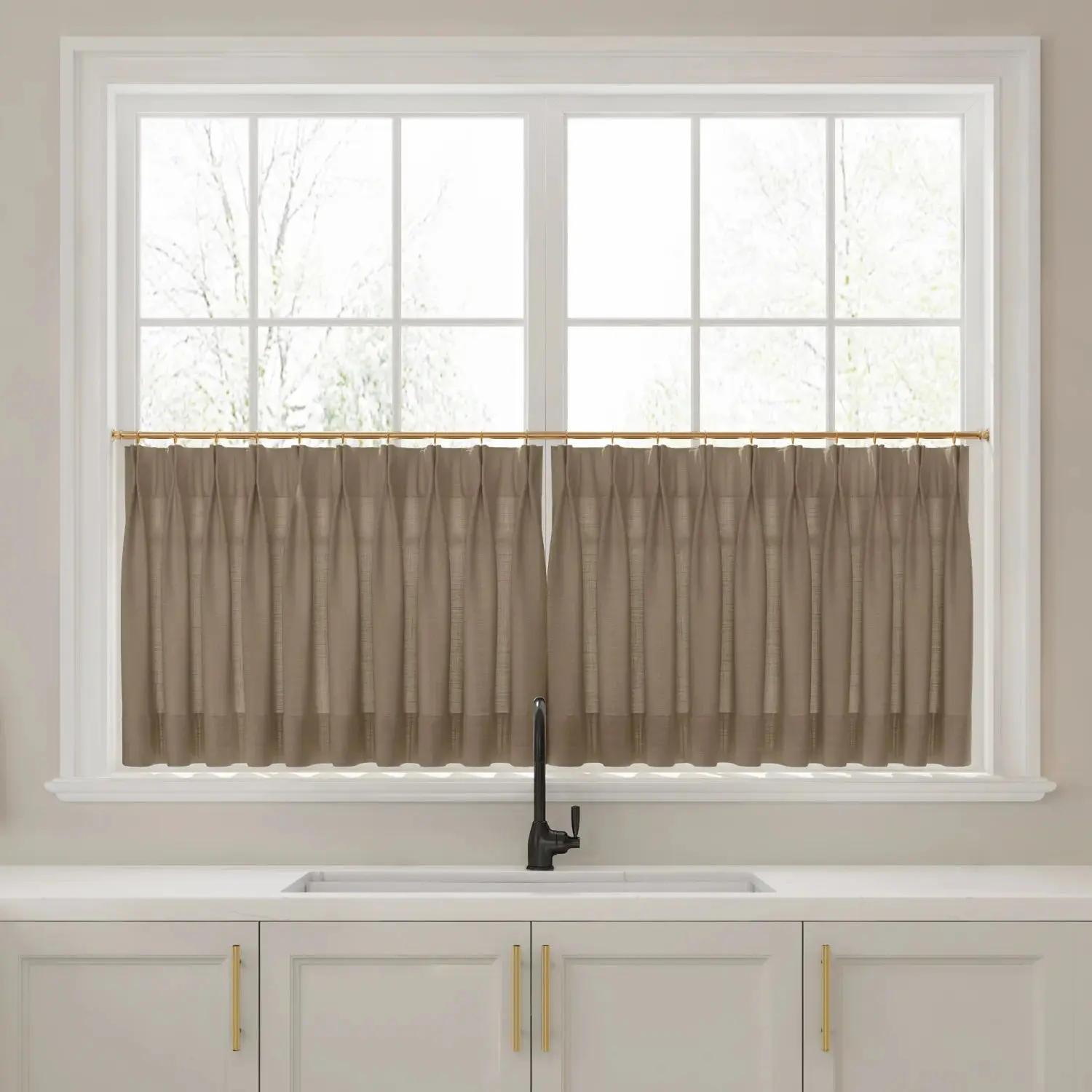 Liz Linen Pleated Cafe Curtains - Image 28