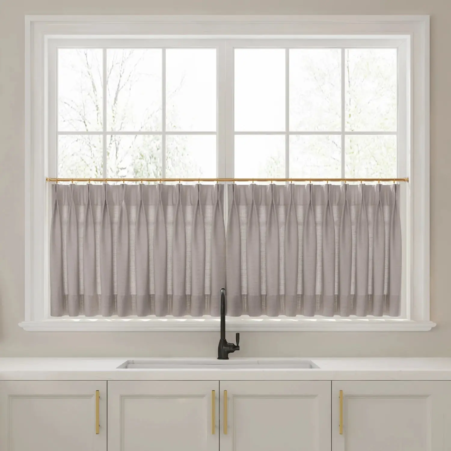 Liz Linen Pleated Cafe Curtains - Image 35
