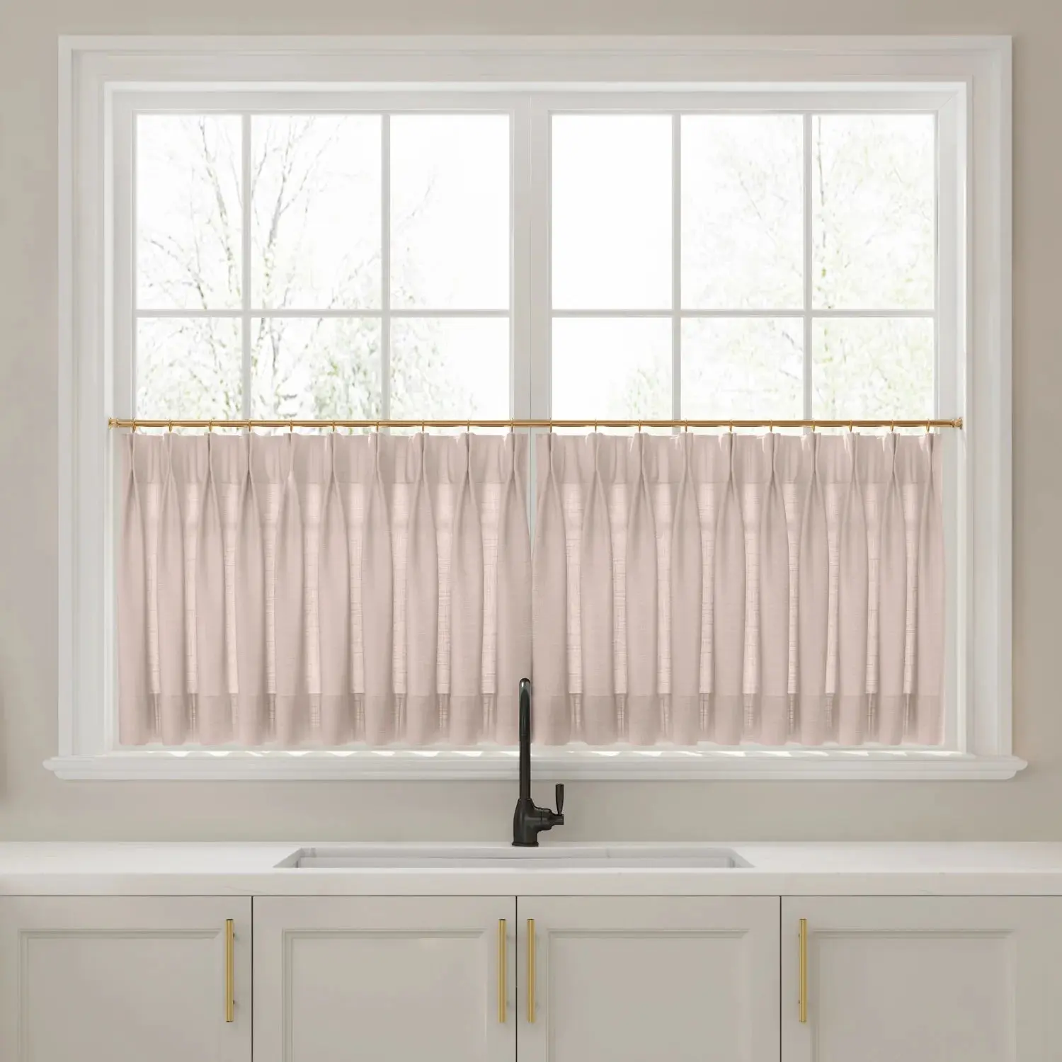 Liz Linen Pleated Cafe Curtains - Image 36