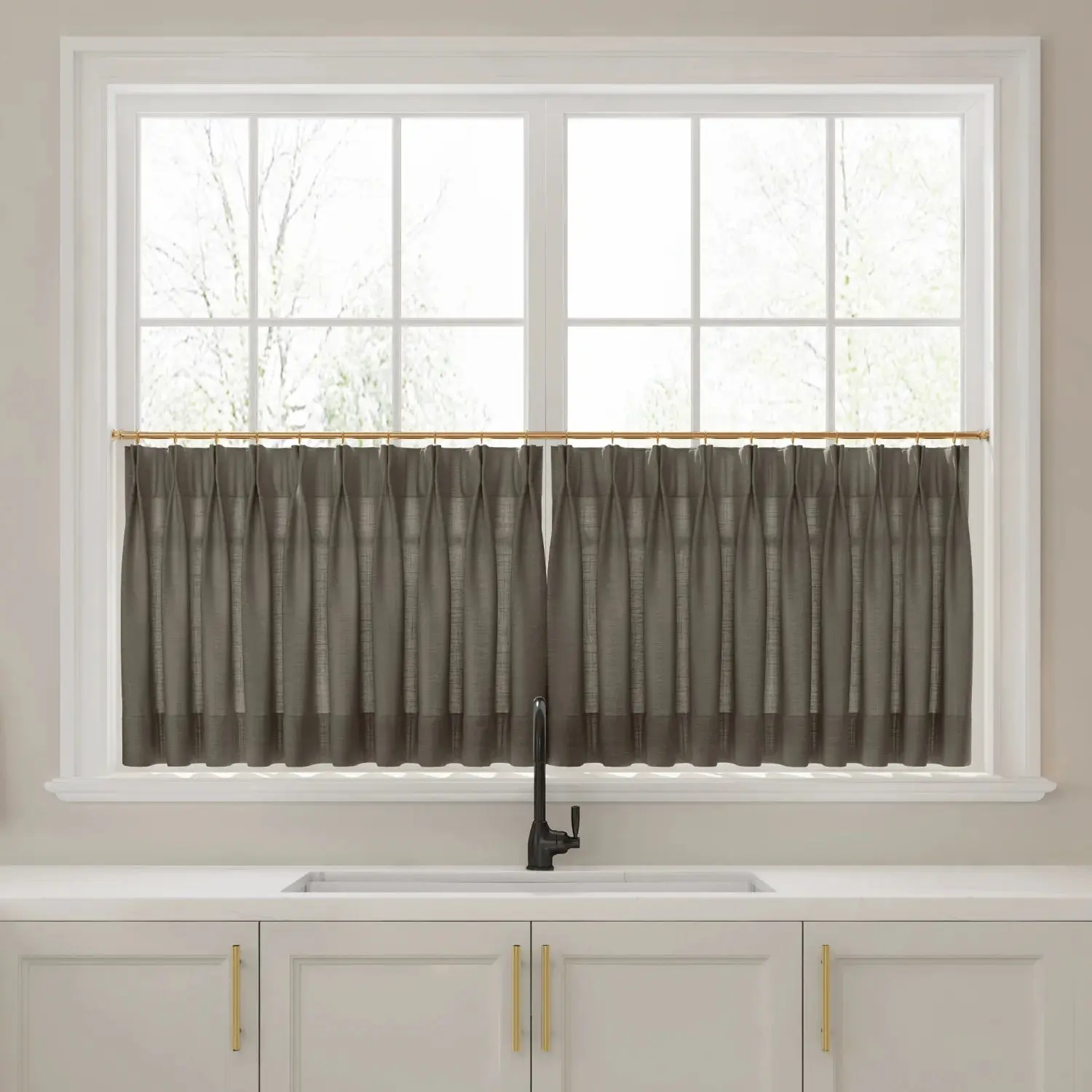Liz Linen Pleated Cafe Curtains - Image 37