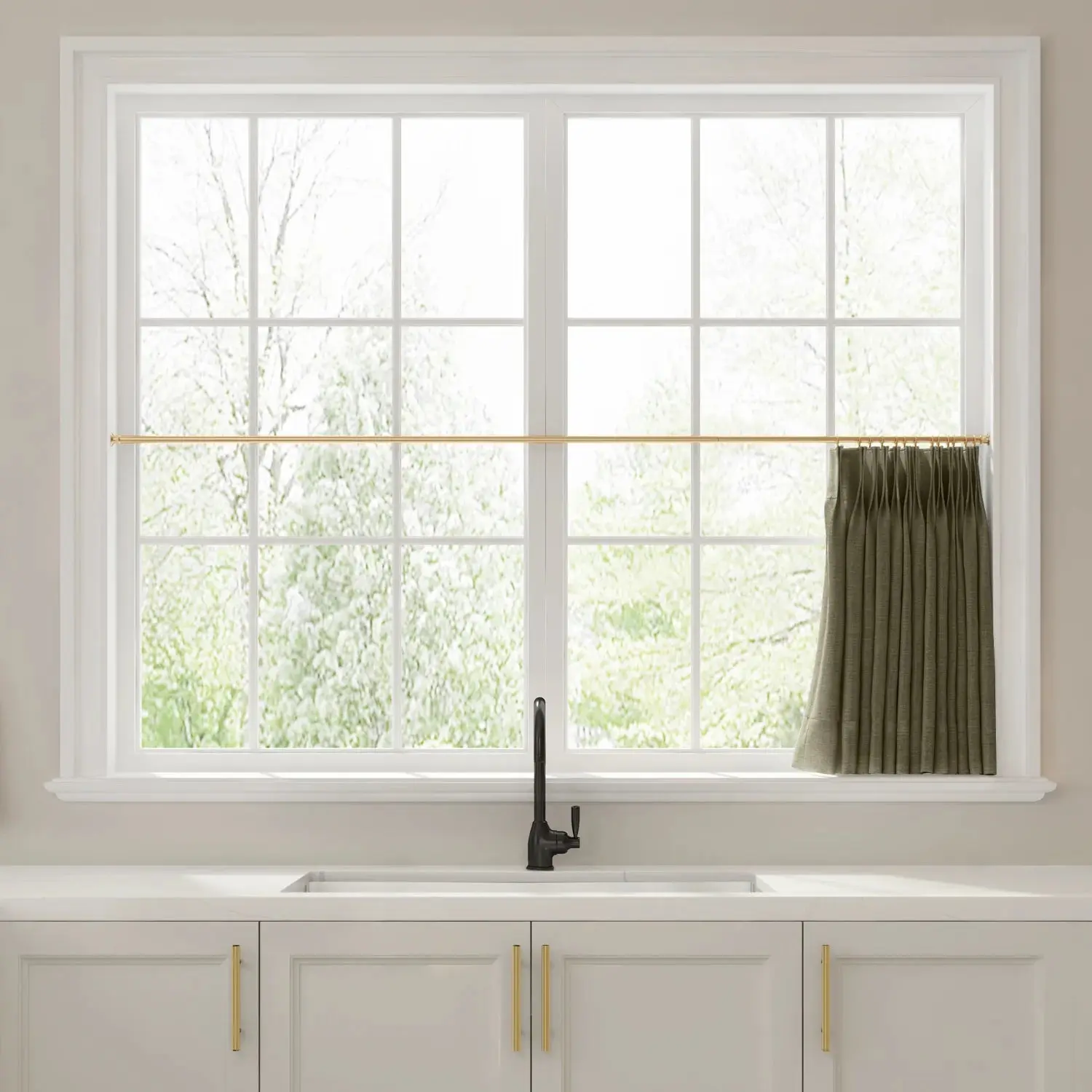 Liz Linen Pleated Cafe Curtains - Image 55
