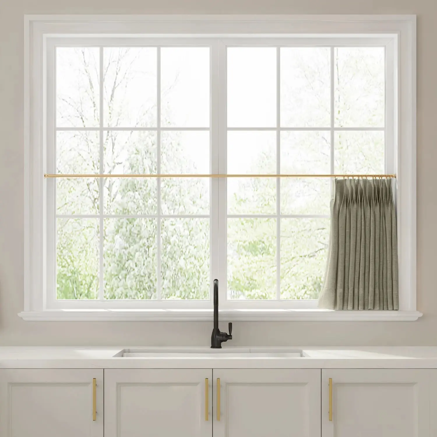 Liz Linen Pleated Cafe Curtains - Image 57
