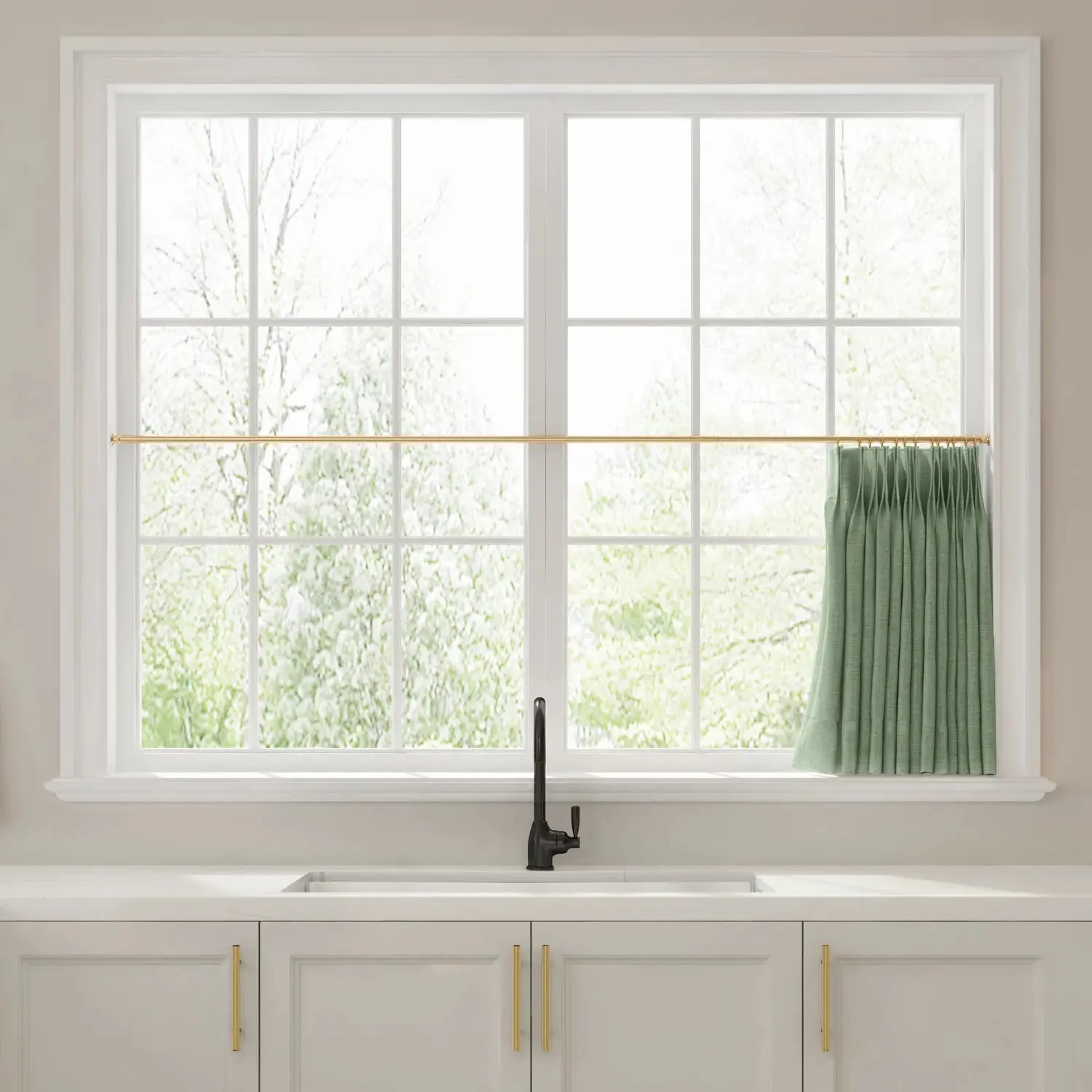 Liz Linen Pleated Cafe Curtains - Image 60