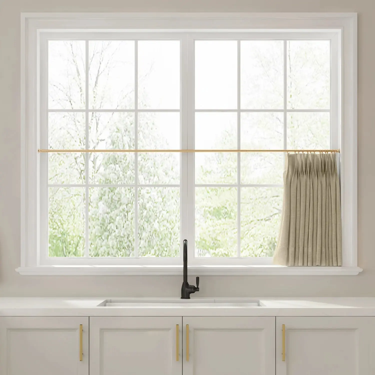 Liz Linen Pleated Cafe Curtains - Image 74