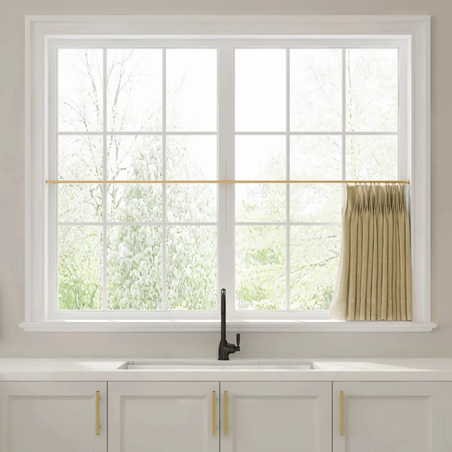 Liz Linen Pleated Cafe Curtains - Image 76