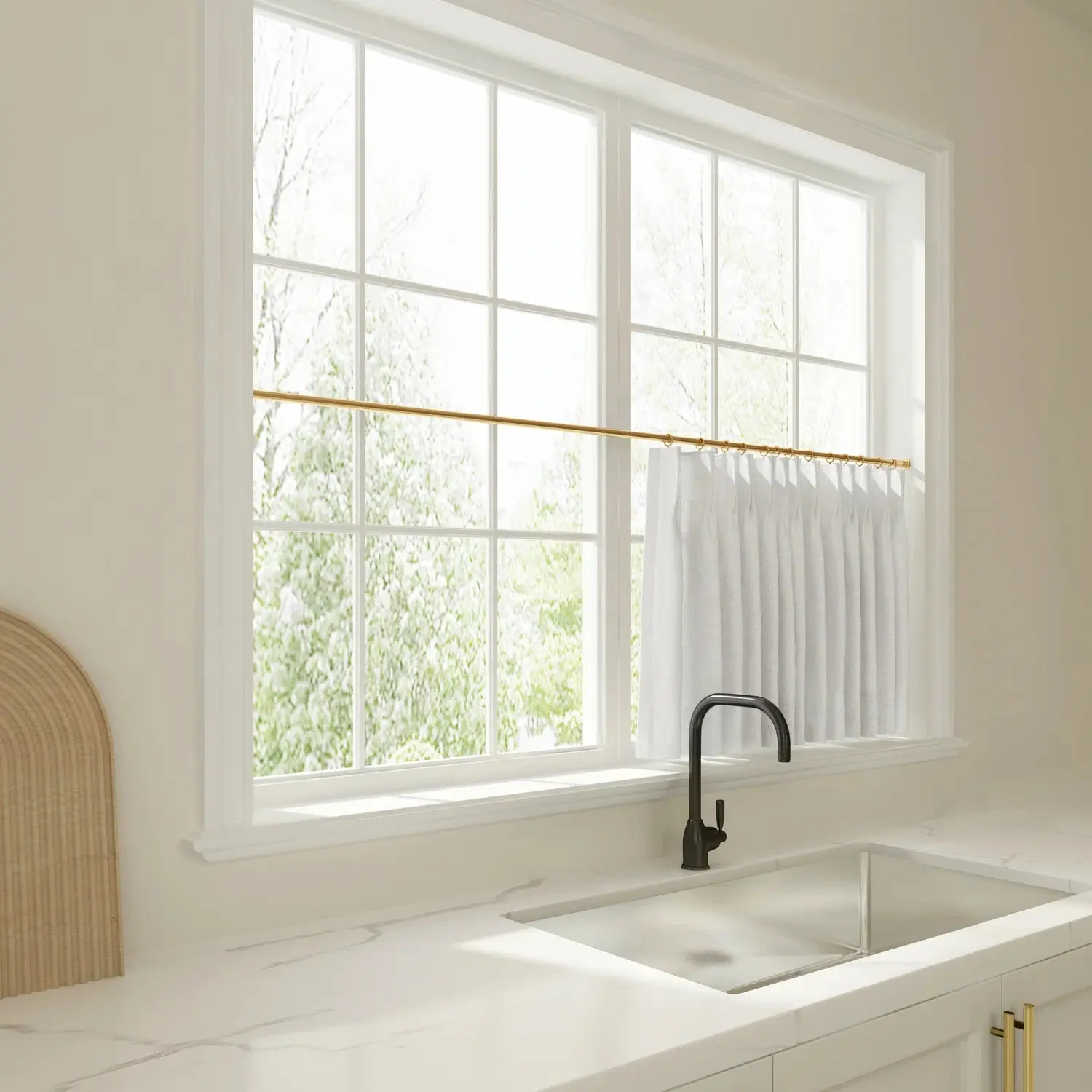 Liz Linen Pleated Cafe Curtains - Image 86