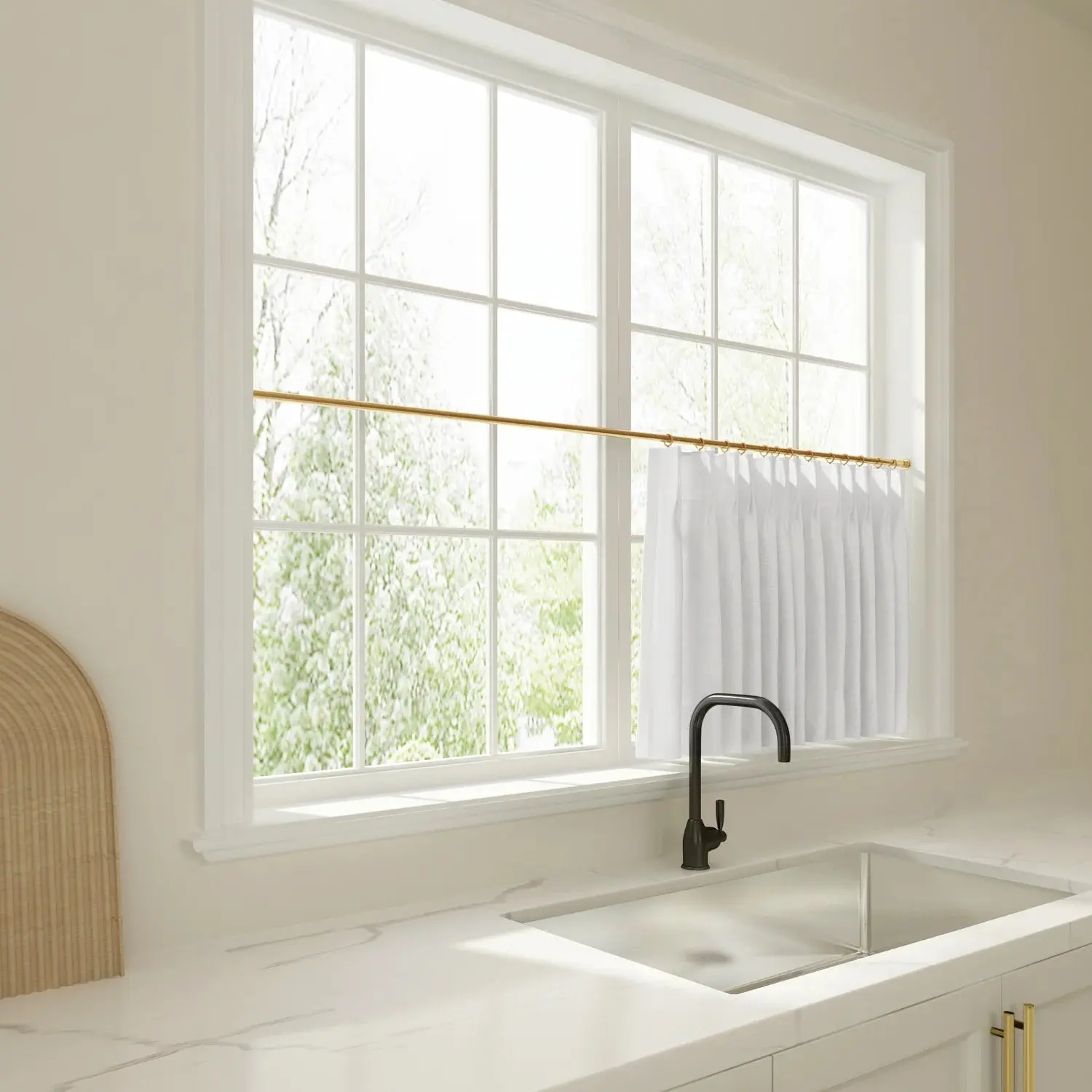 Liz Linen Pleated Cafe Curtains - Image 92