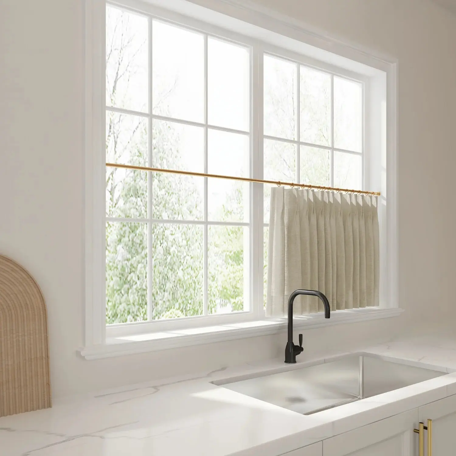 Liz Linen Pleated Cafe Curtains - Image 95