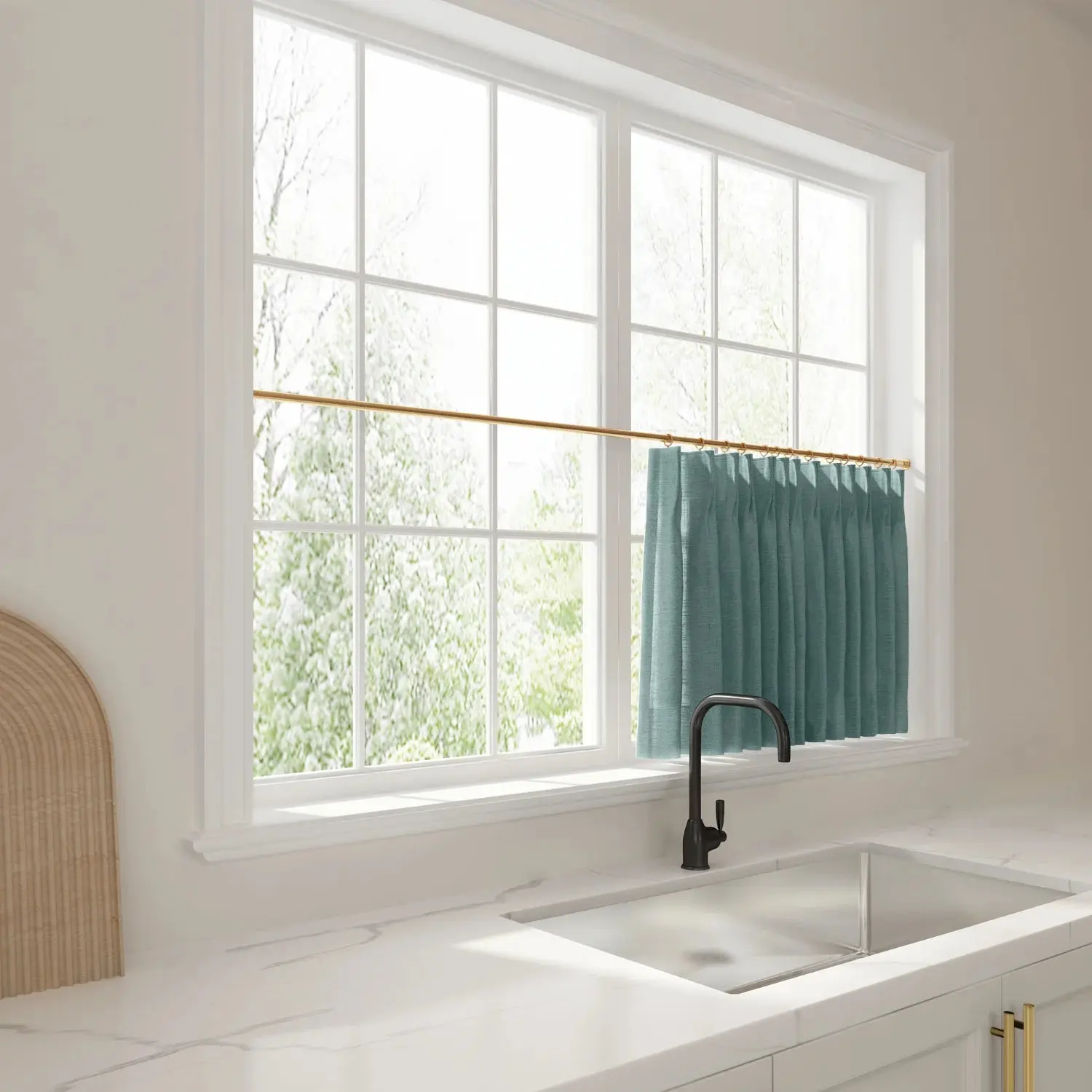 Liz Linen Pleated Cafe Curtains - Image 96