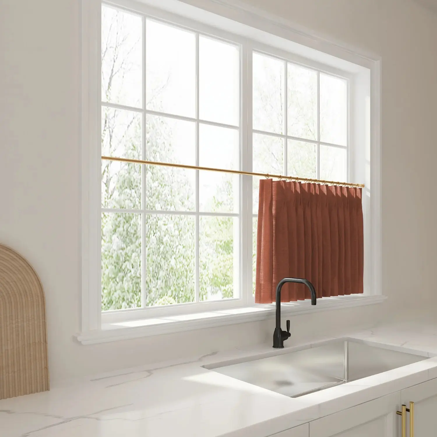Liz Linen Pleated Cafe Curtains - Image 97
