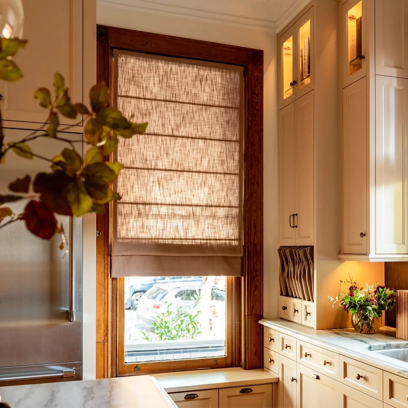 Liz Linen Roman Shade Cordless - Image 100