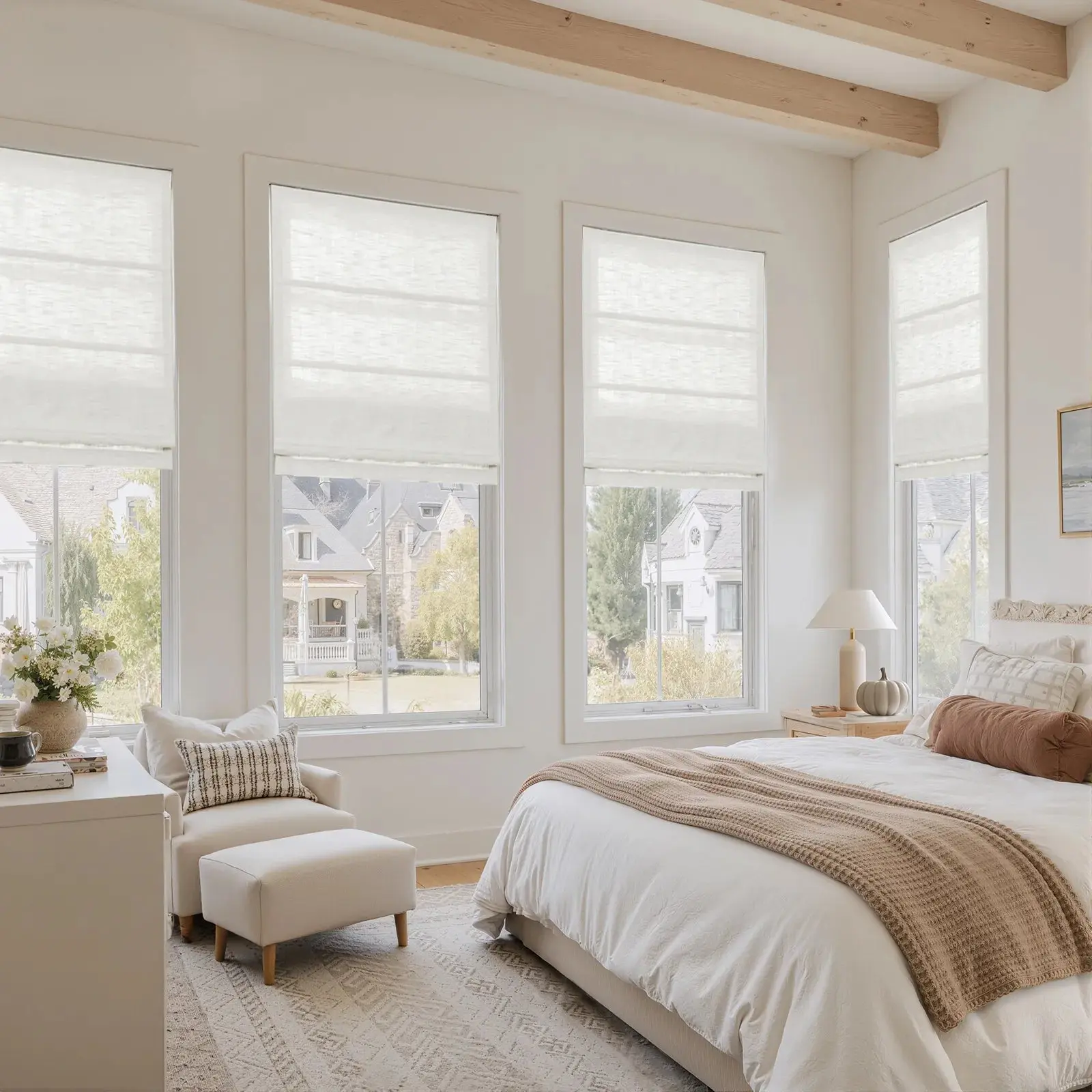 Liz Linen Roman Shade Cordless - Image 18
