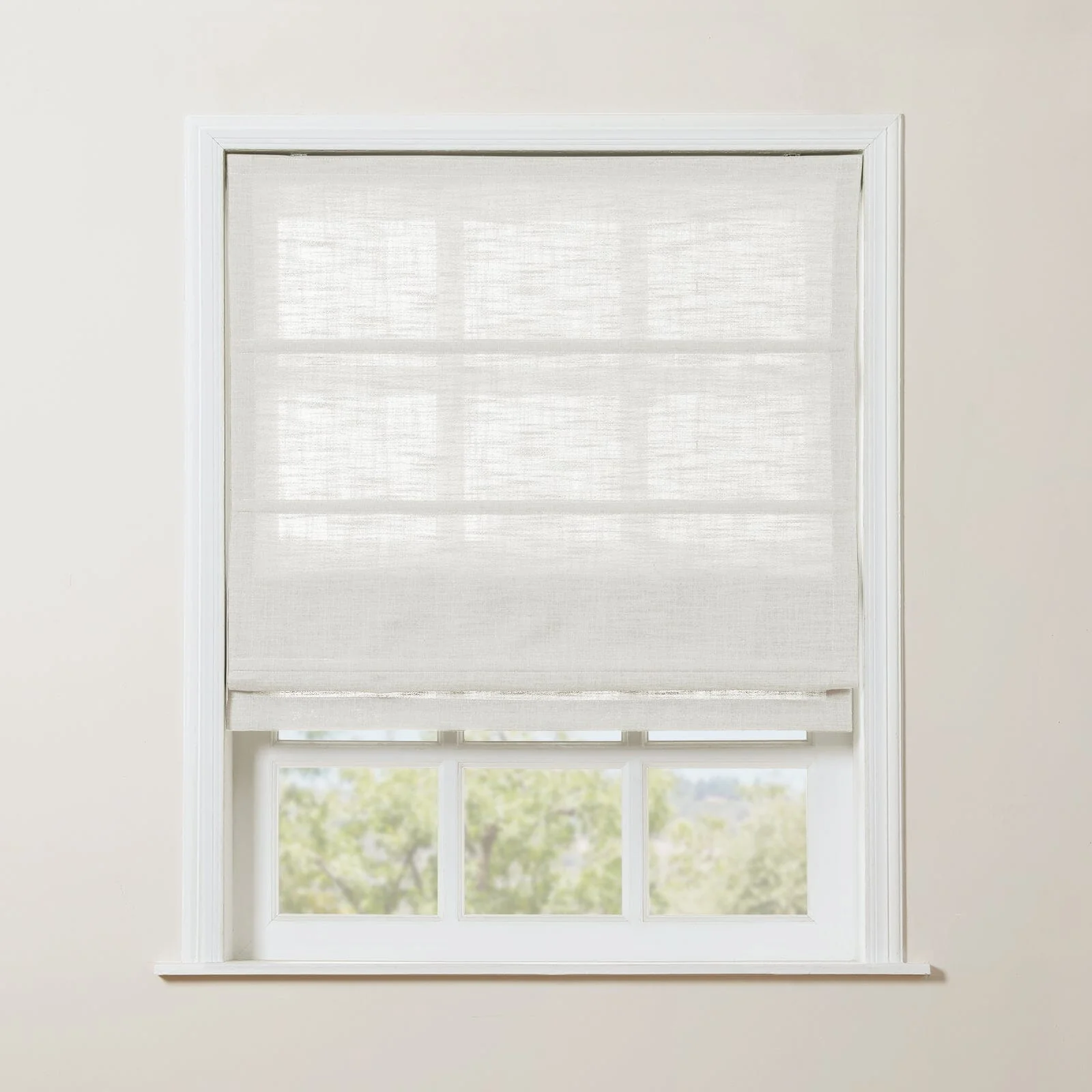 TWOPAGES Liz™  Linen Roman Shade Cordless Plus Size - Image 30