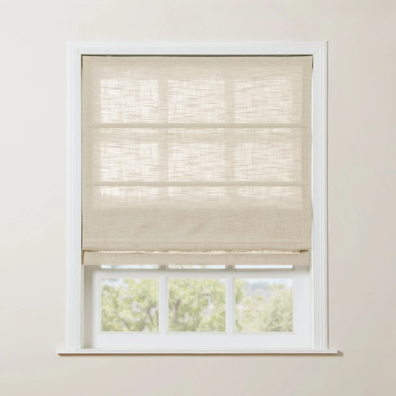 TWOPAGES Liz™  Linen Roman Shade Cordless Plus Size - Image 31