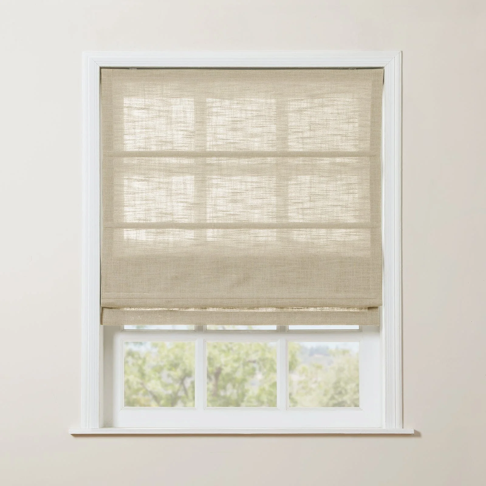 TWOPAGES Liz™  Linen Roman Shade Cordless Plus Size - Image 32