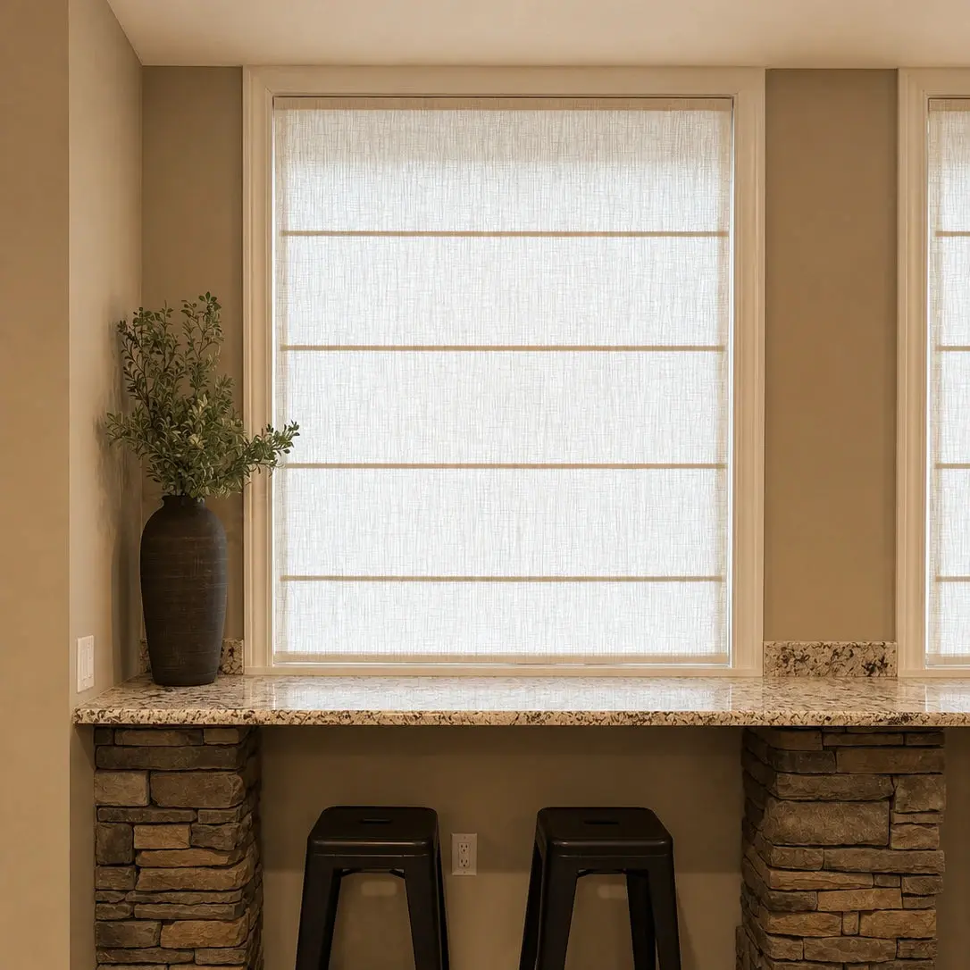 Liz Linen Roman Shade Cordless - Image 15