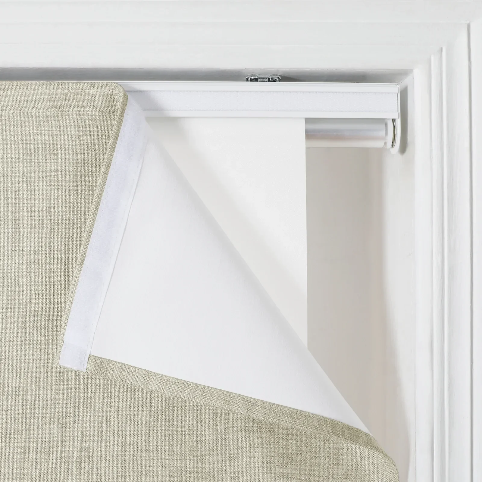 TWOPAGES Liz™  Linen Roman Shade Cordless Plus Size - Image 67