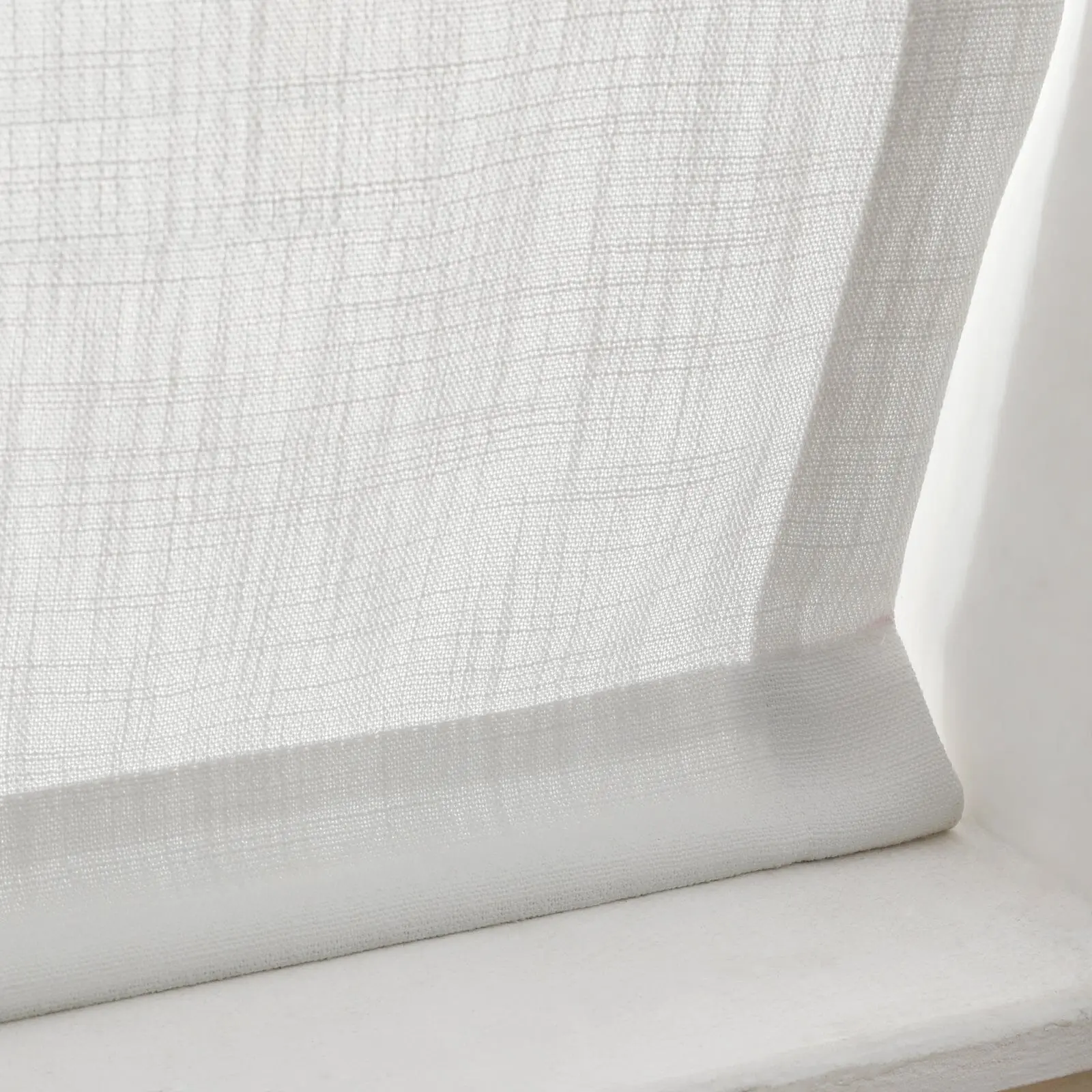 Liz Linen Blend Roman Shade Cordless - Wooden Headrail - Image 11