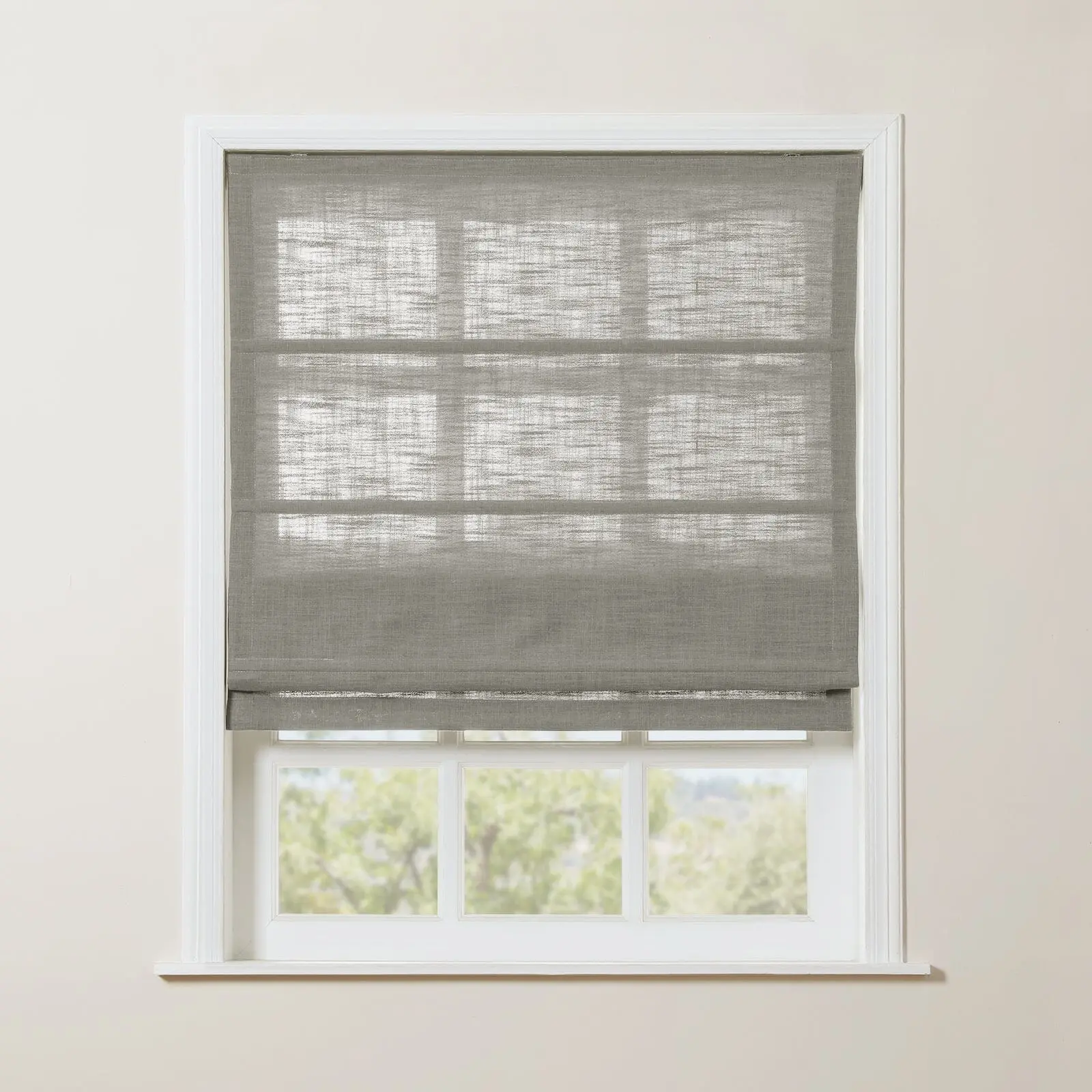 Liz Linen Blend Roman Shade Cordless - Wooden Headrail - Image 27