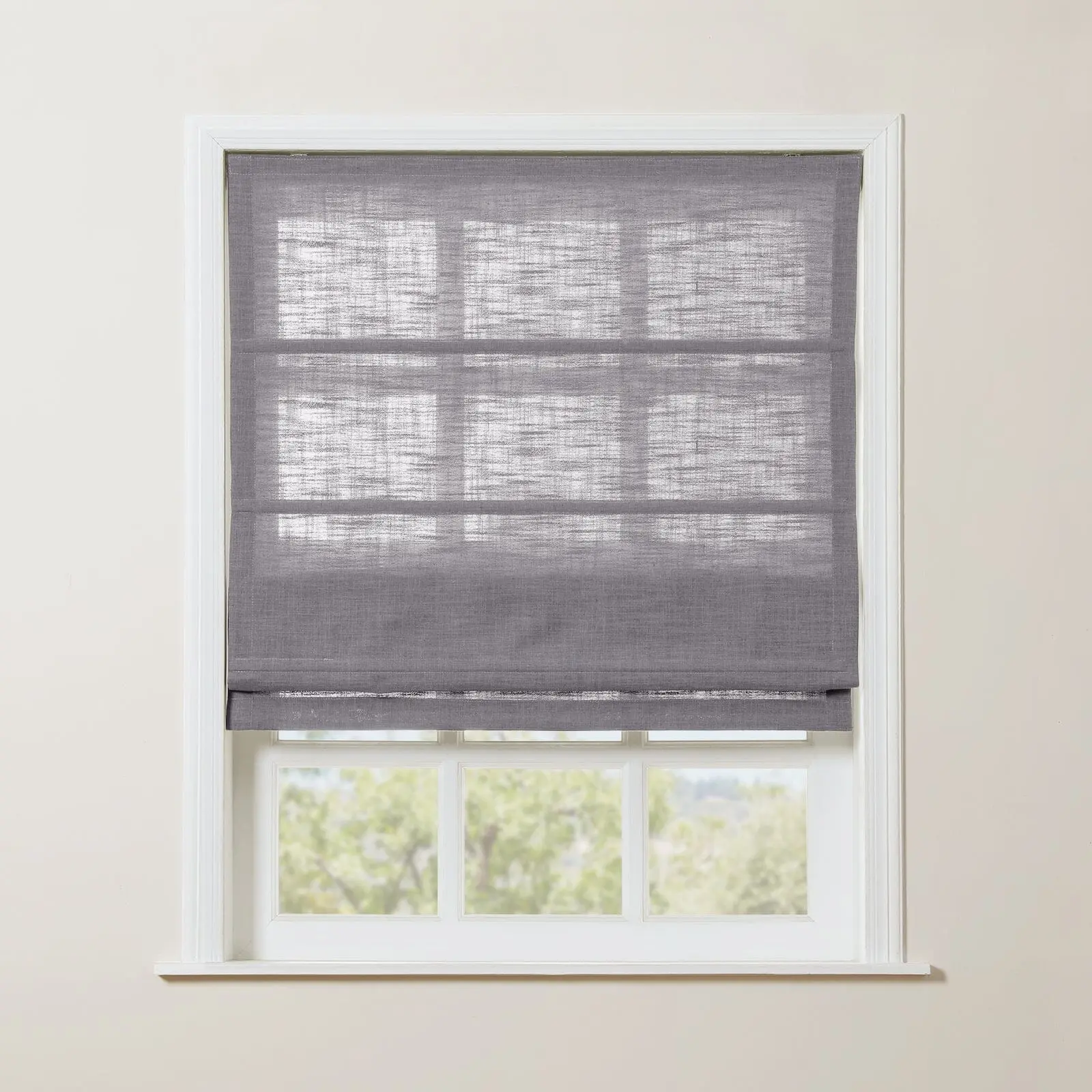 Liz Linen Blend Roman Shade Cordless - Wooden Headrail - Image 28