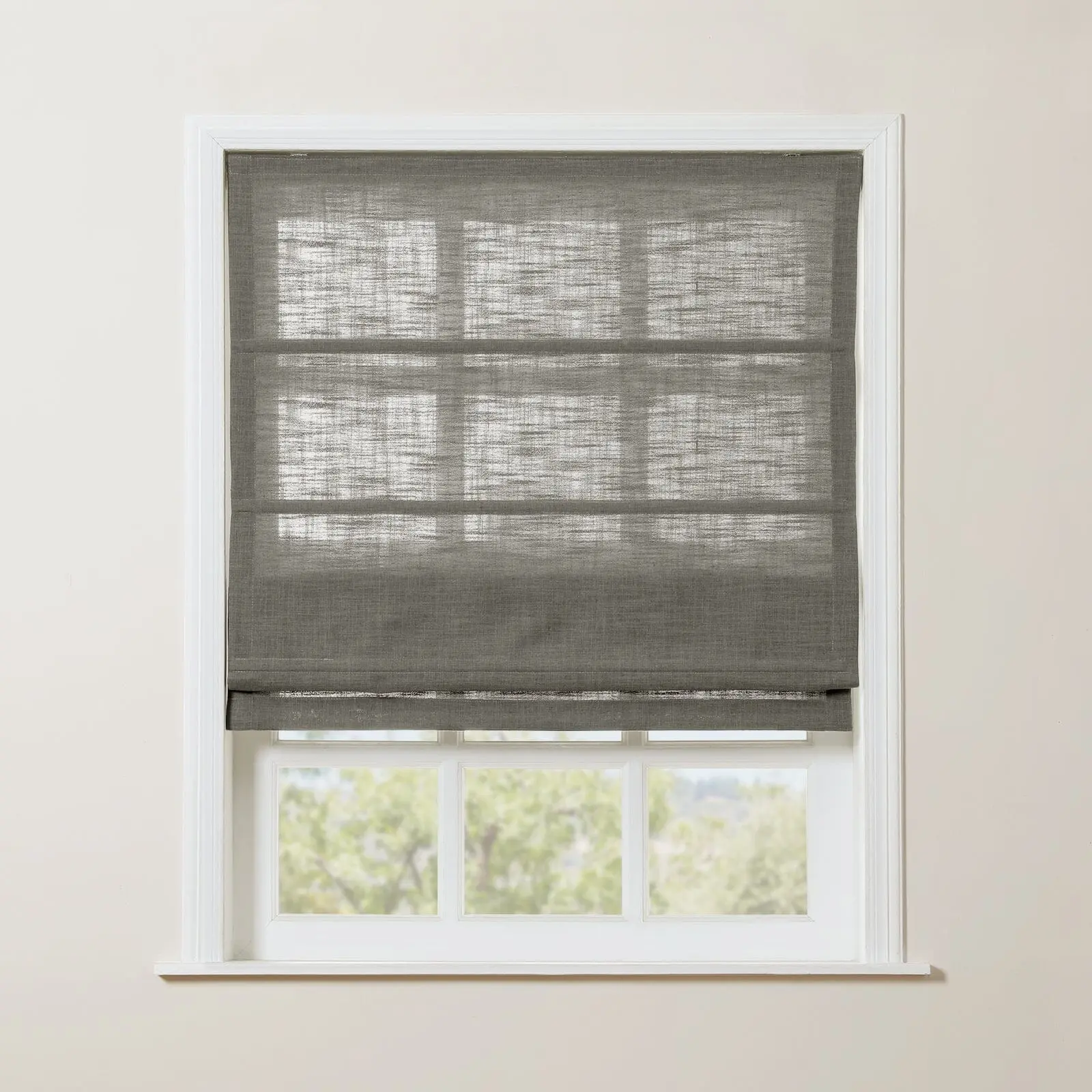 Liz Linen Blend Roman Shade Cordless - Wooden Headrail - Image 31