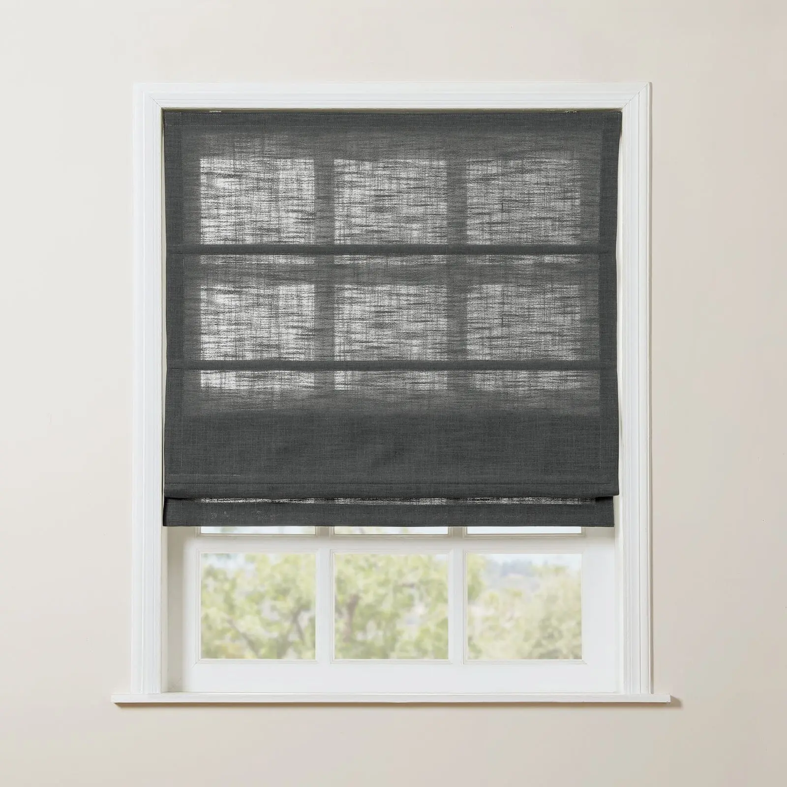 Liz Linen Blend Roman Shade Cordless - Wooden Headrail - Image 32