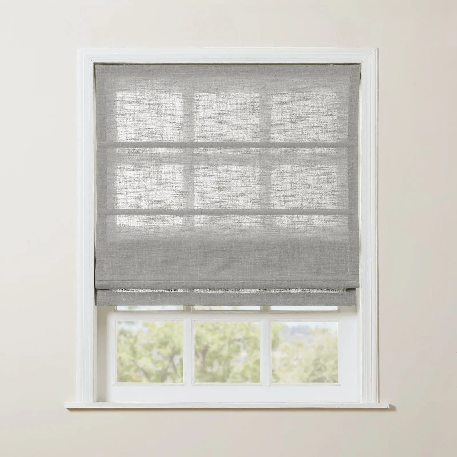 Liz Linen Blend Roman Shade Cordless - Wooden Headrail - Image 34
