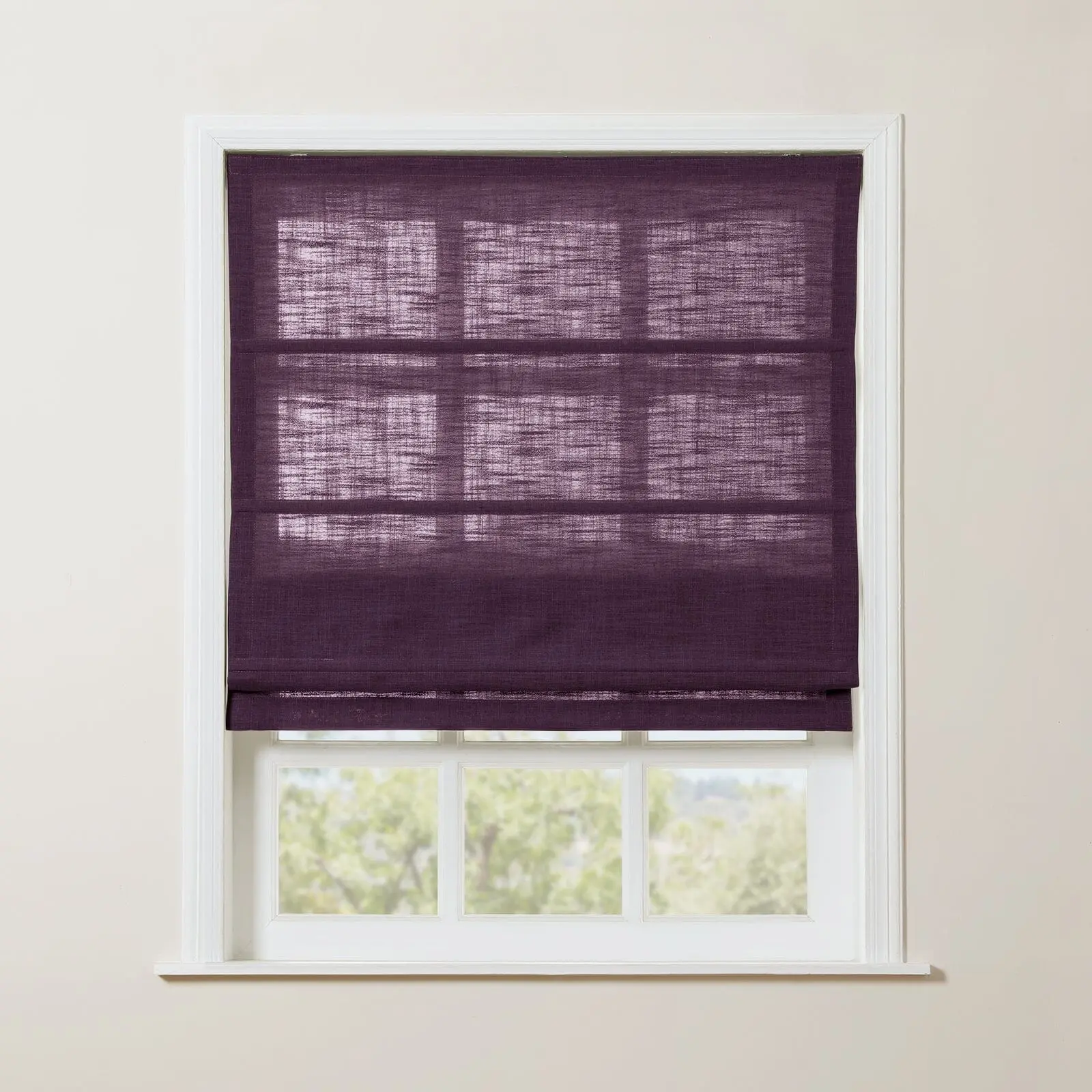Liz Linen Blend Roman Shade Cordless - Wooden Headrail - Image 37