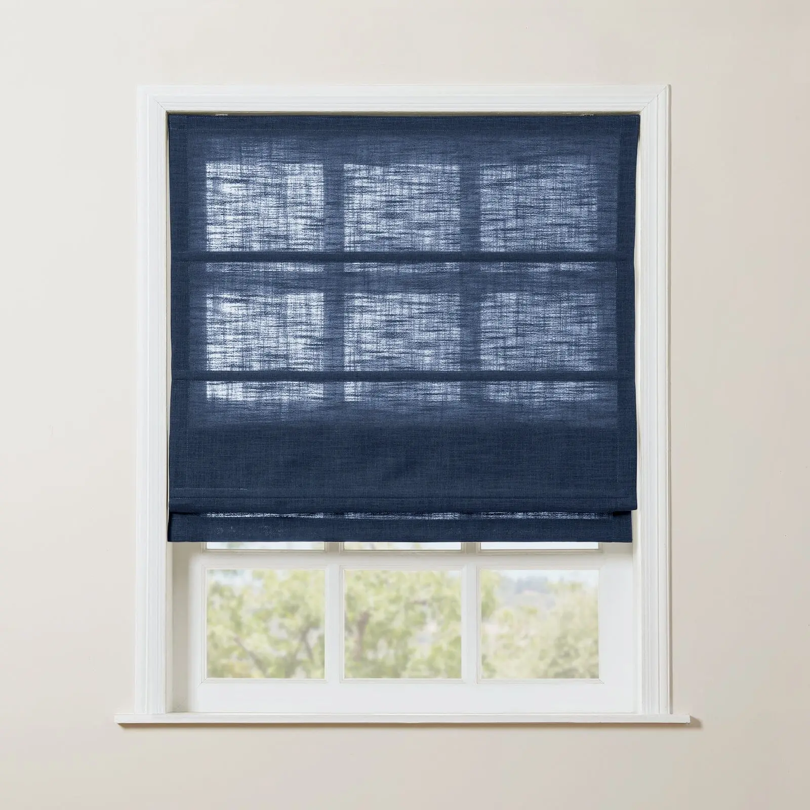 Liz Linen Blend Roman Shade Cordless - Wooden Headrail - Image 52