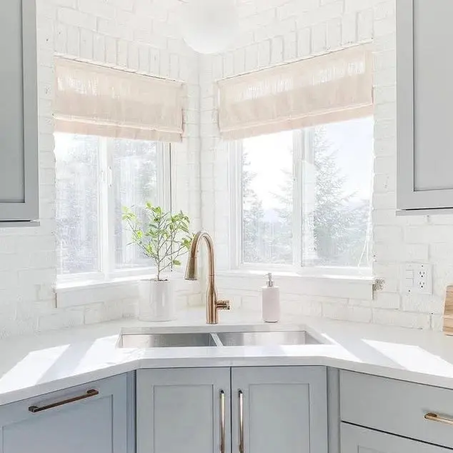 Liz Linen Window Roman Shades Loop Cord Lift - Image 11