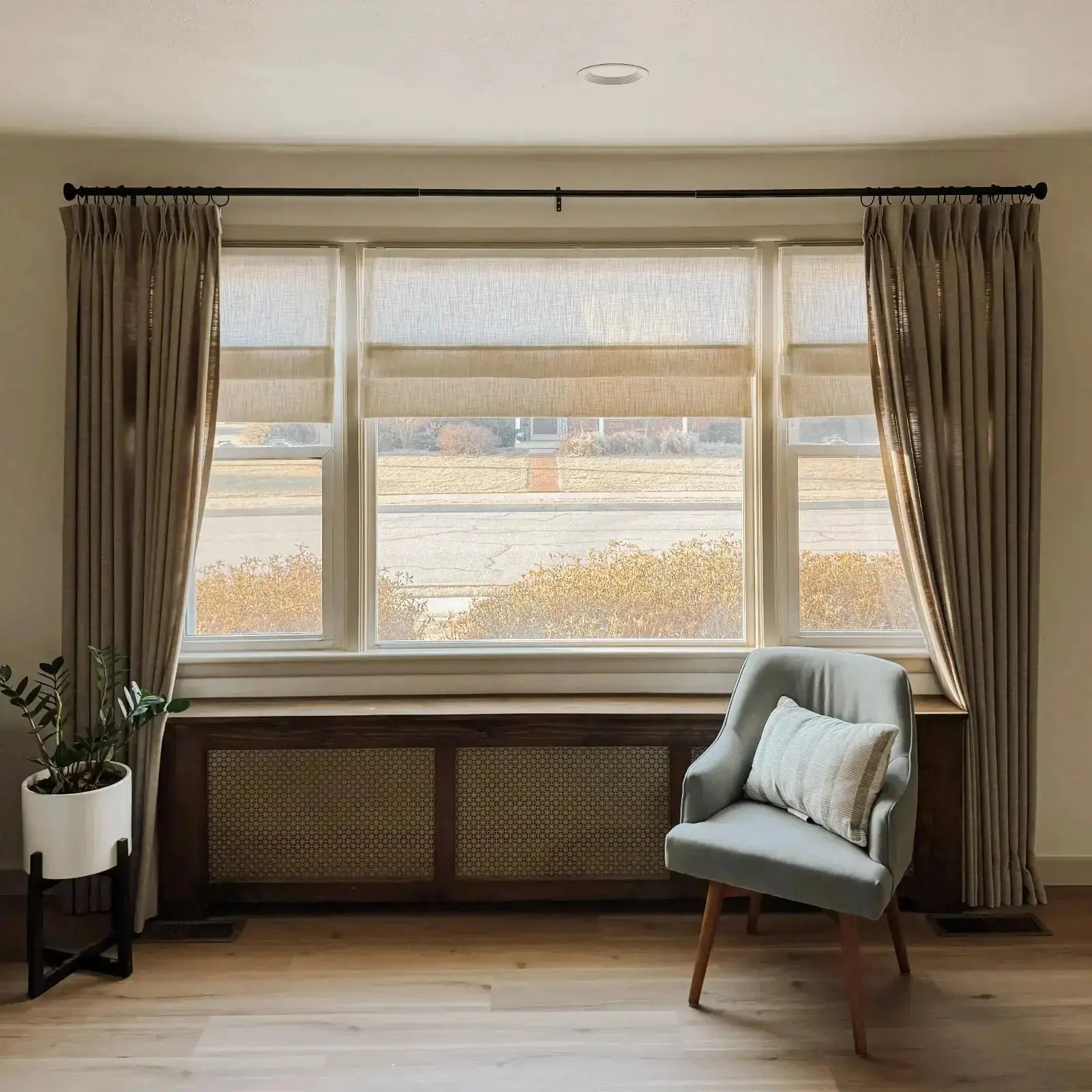 Liz Linen Window Roman Shades Loop Cord Lift - Image 17