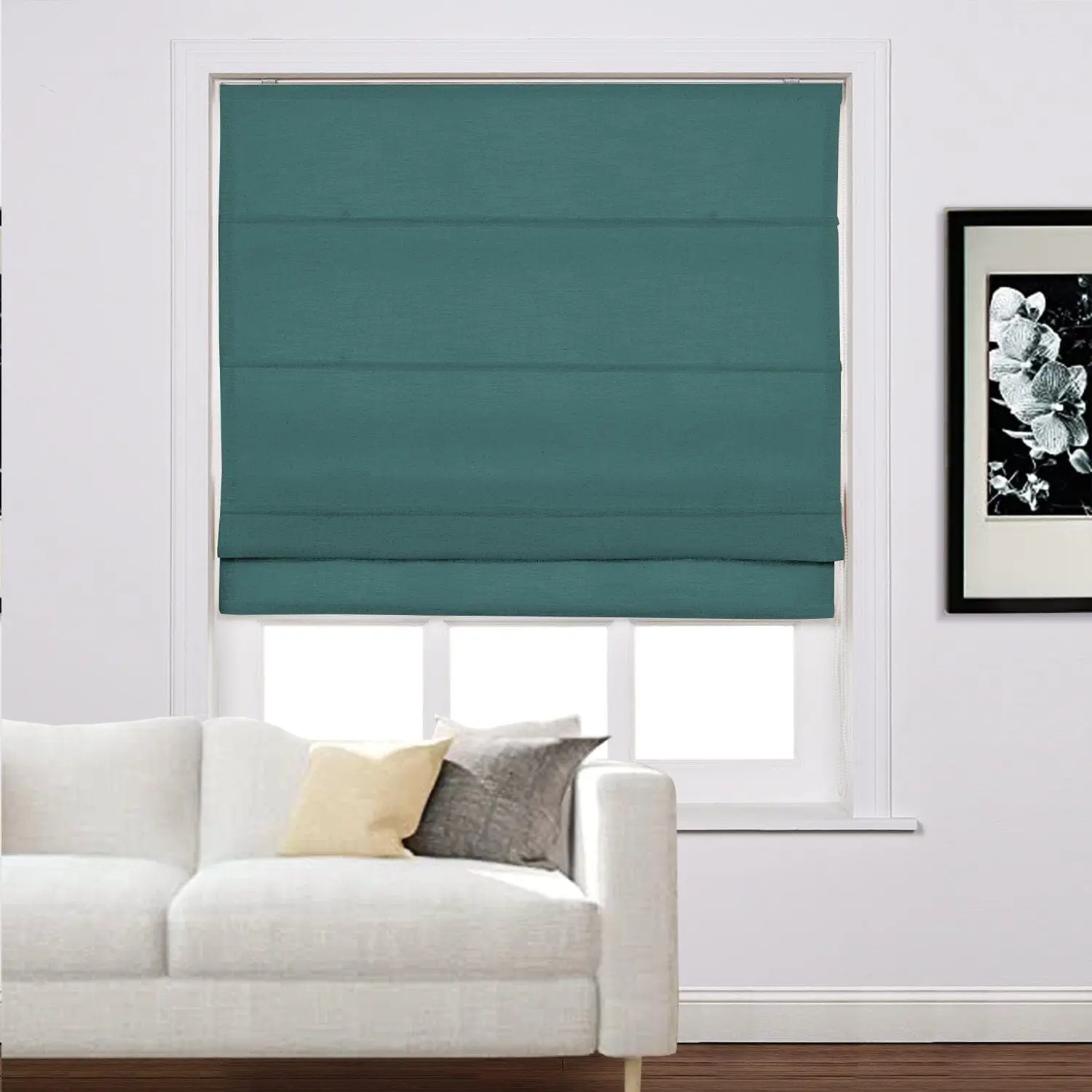 Liz Linen Window Roman Shades Loop Cord Lift - Image 44