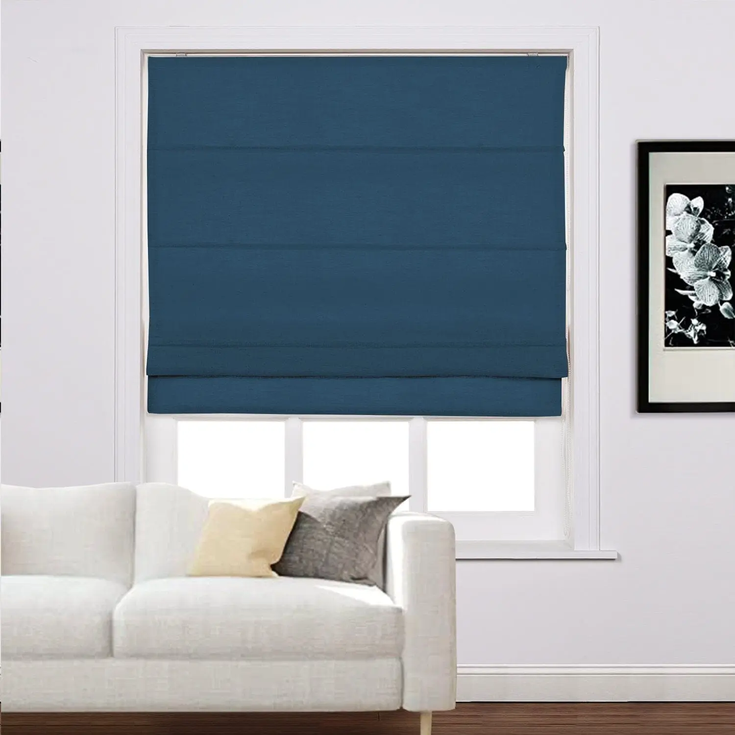 Liz Linen Window Roman Shades Loop Cord Lift - Image 45