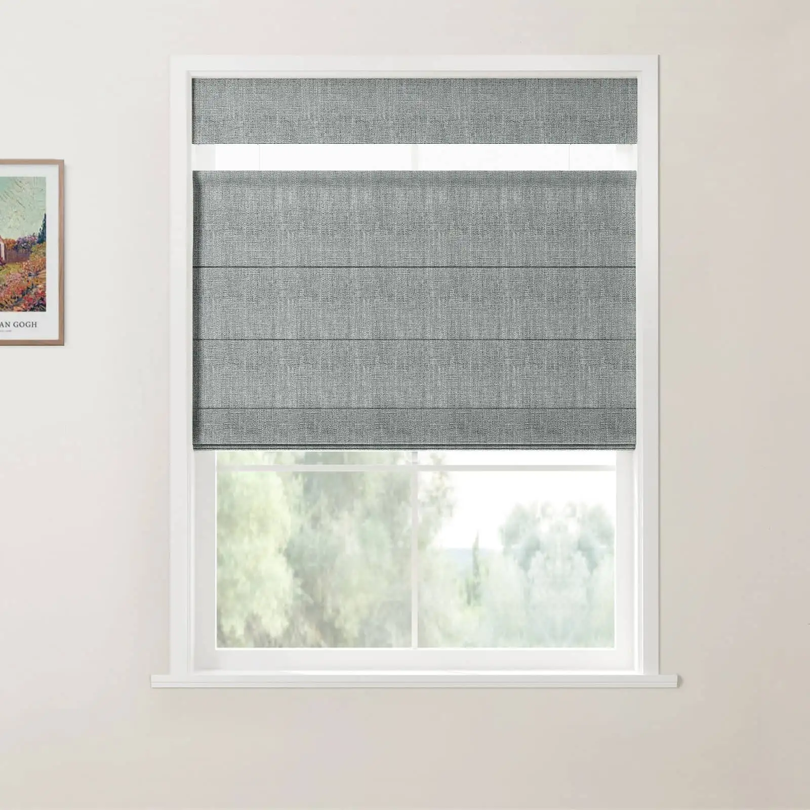 Custom Top Down Bottom Up Roman Shade Cordless - Image 33