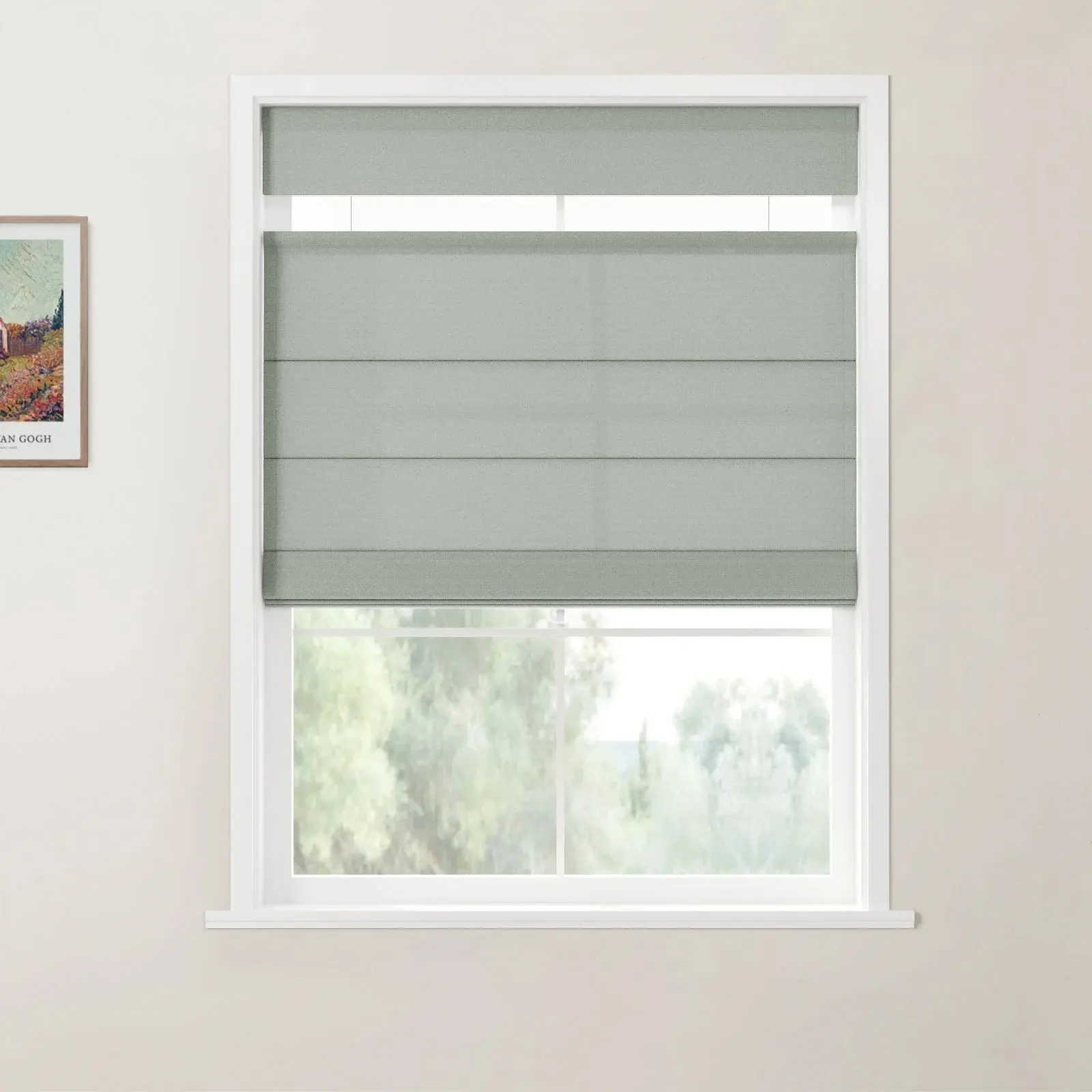 Custom Top Down Bottom Up Roman Shade Cordless - Image 37