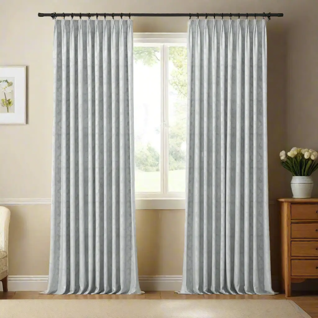 Lydia Daisy Jacquard Curtain Pleated - Serie H - Image 3