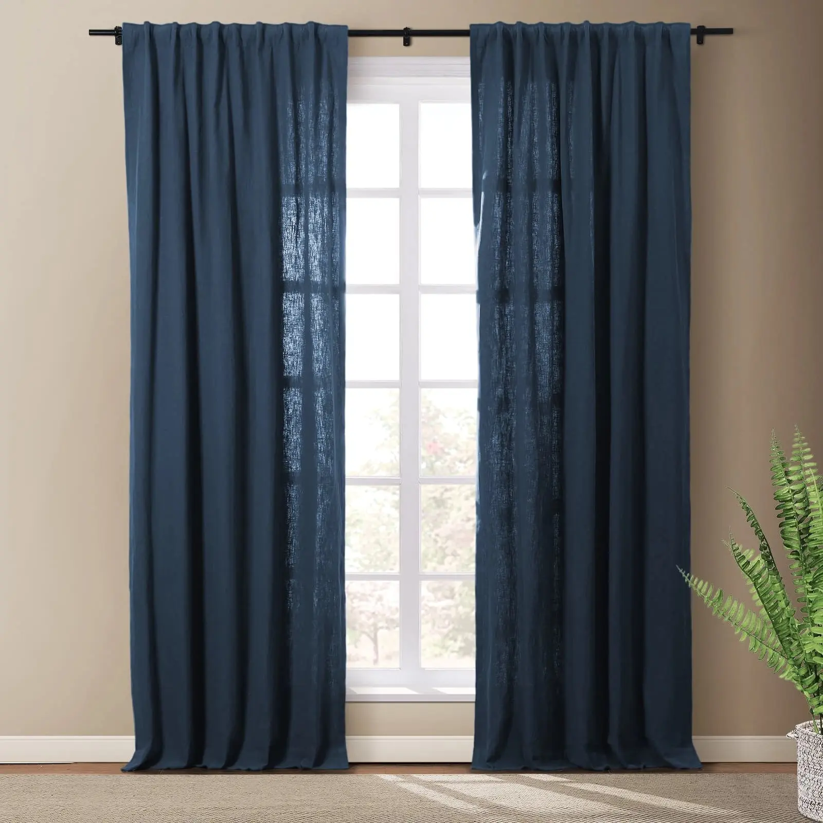 Masha Linen Cotton Textured Drapery Soft Top - Image 21