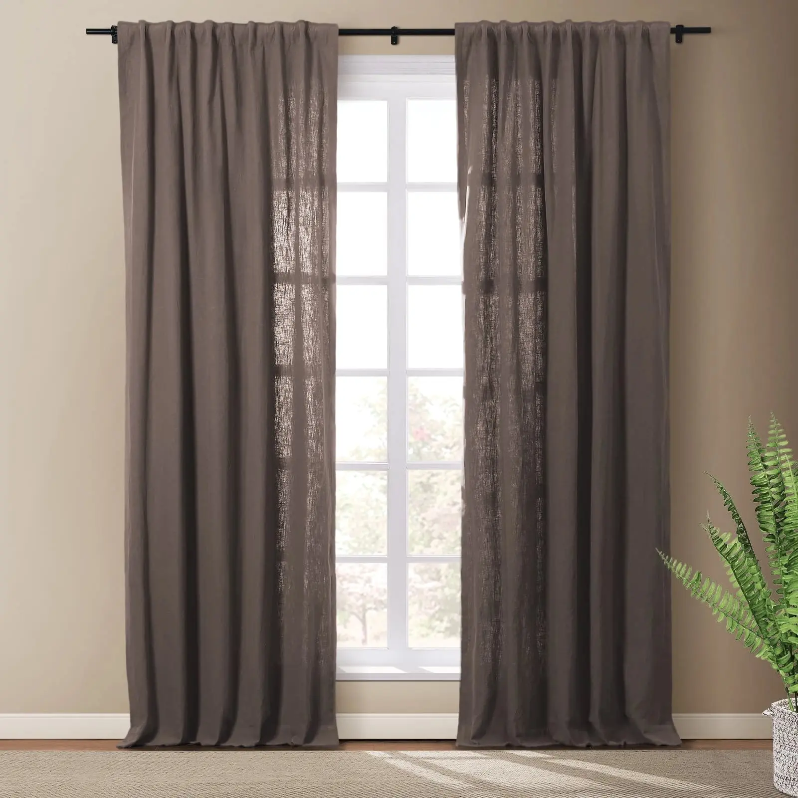 Masha Linen Cotton Textured Drapery Soft Top - Image 22