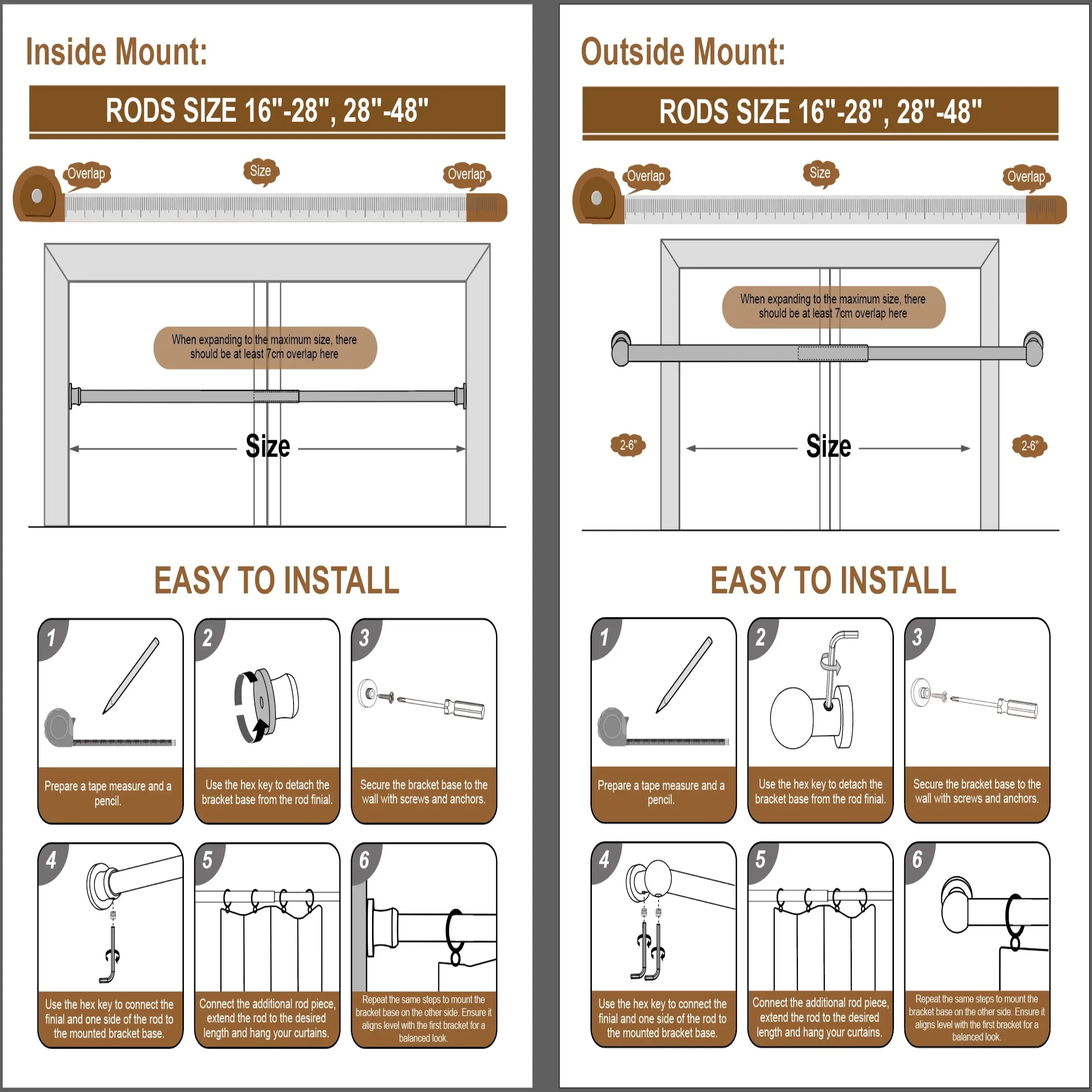 Milo Cafe Curtain Rods with Rings - Image 11
