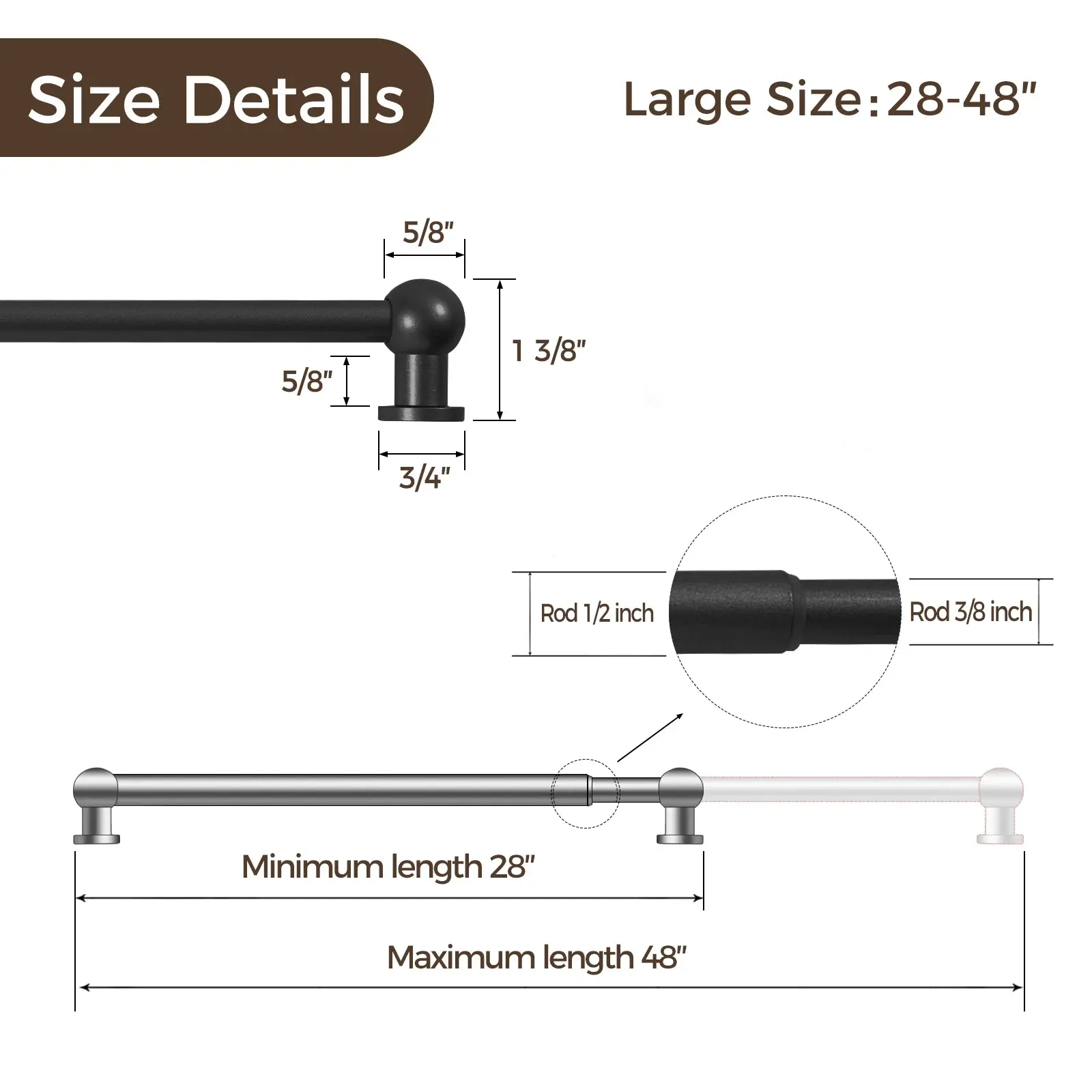 Milo Cafe Curtain Rods with Rings - Image 21