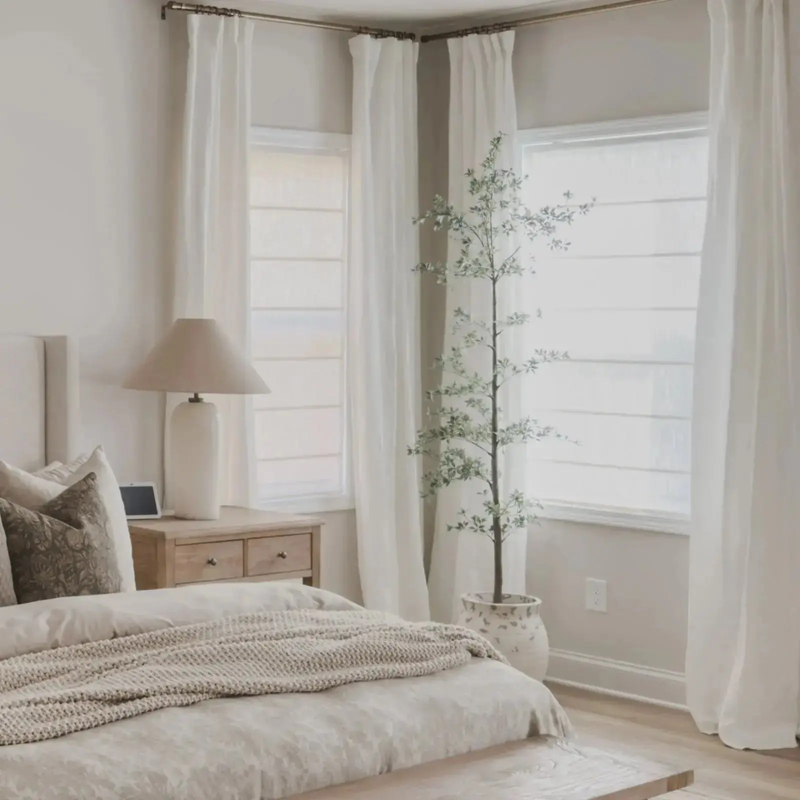 Liz Linen Window Roman Shades Loop Cord Lift - Image 4