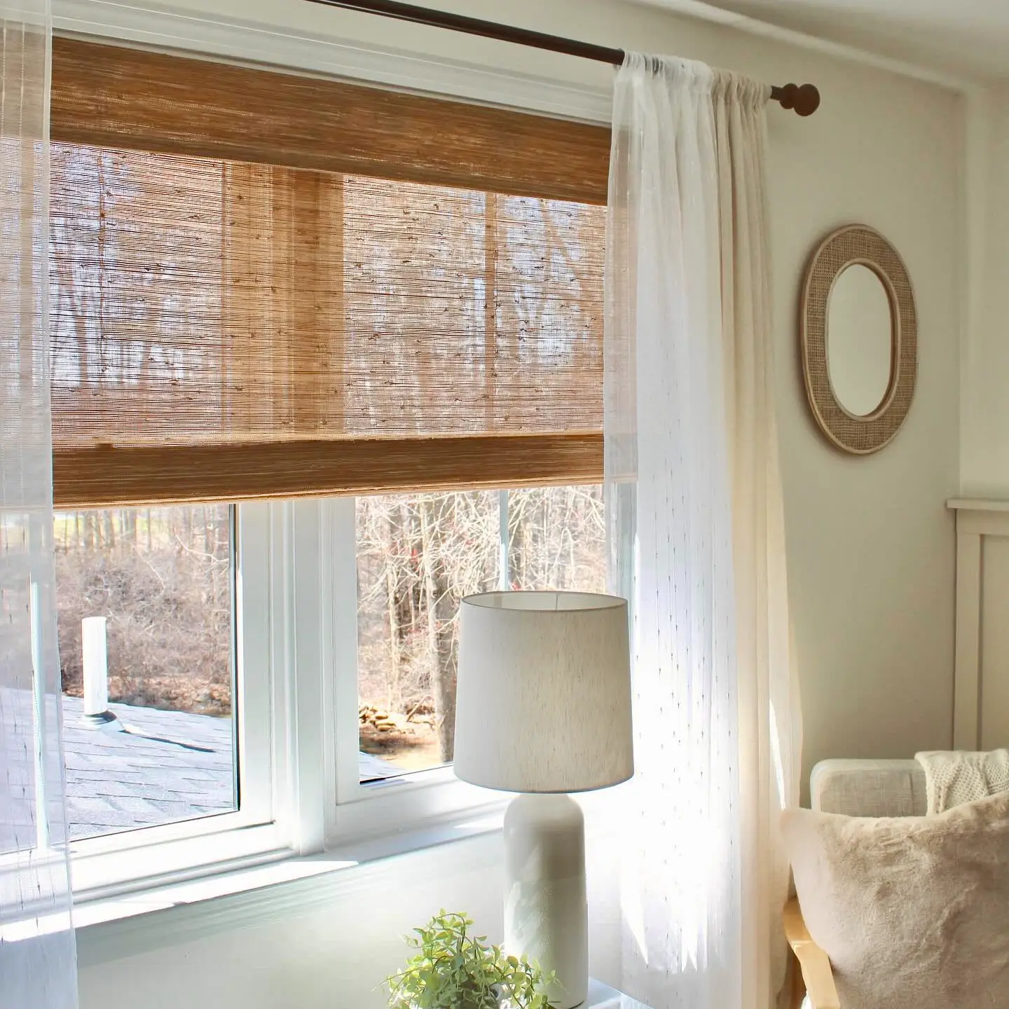 Lay Natural Jute Bamboo Woven Shade - Bark - Image 5