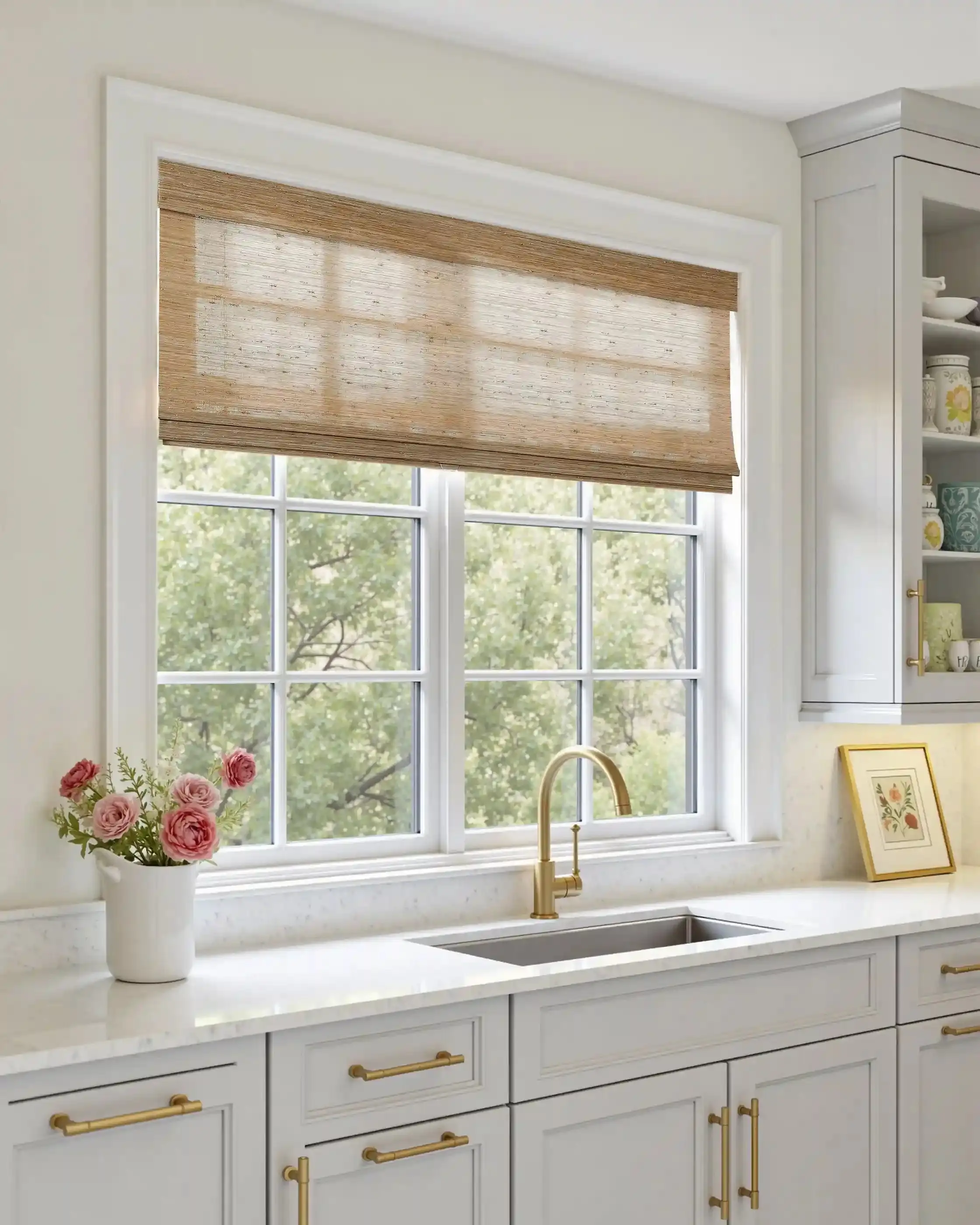 Lay Natural Jute Bamboo Woven Shade - Bark - Image 7